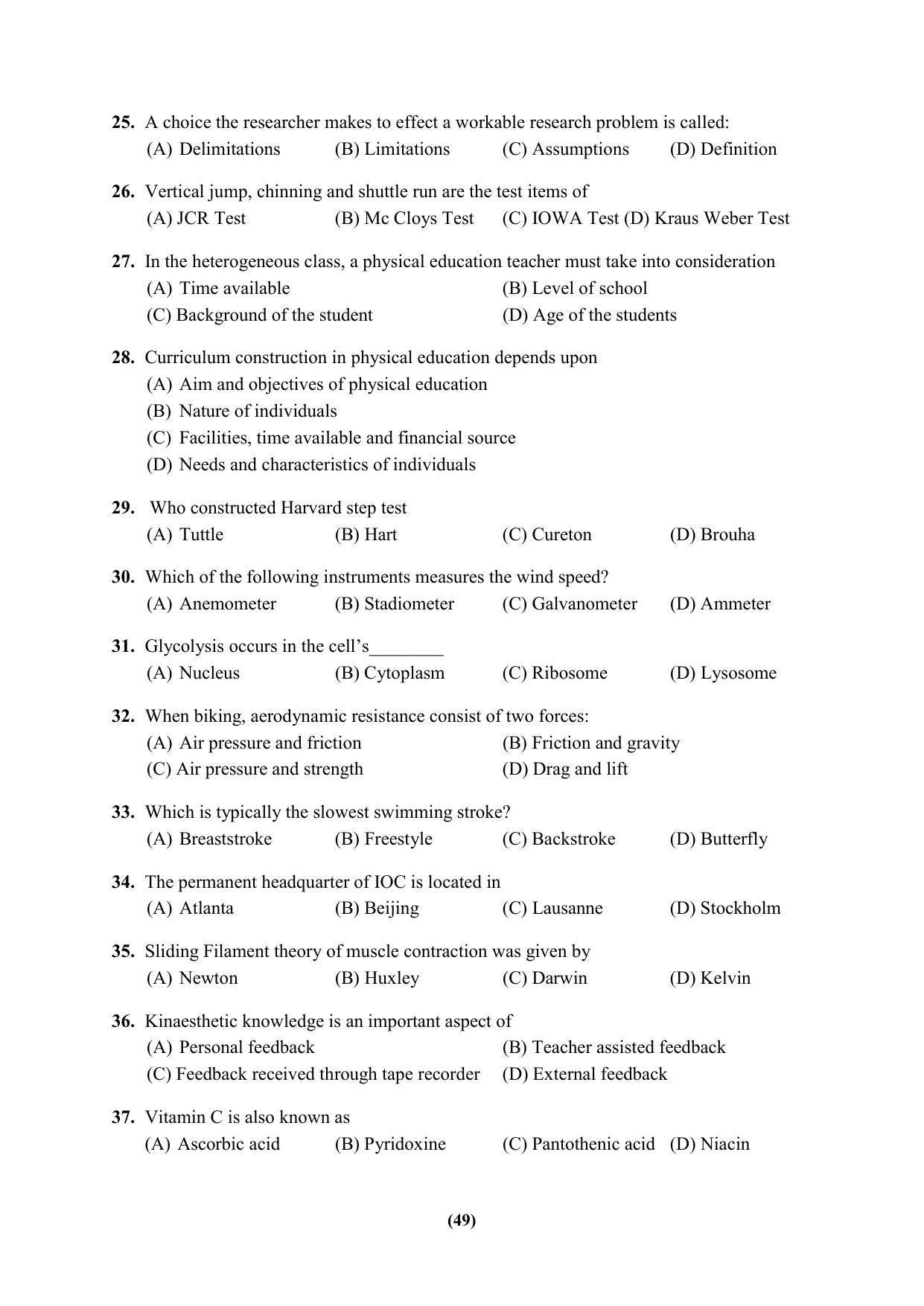 PU MPET Ancient Indian History & Archeology 2023 Question Papers - Page 49