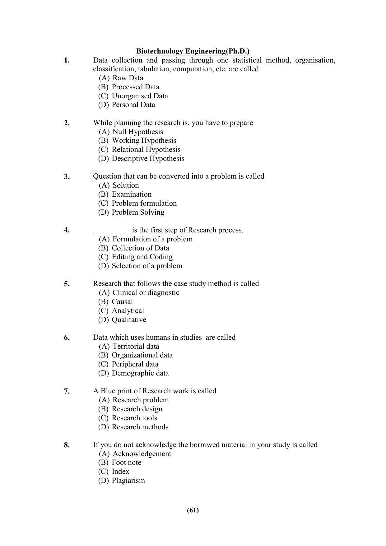 PU MPET Ancient Indian History & Archeology 2023 Question Papers - Page 61