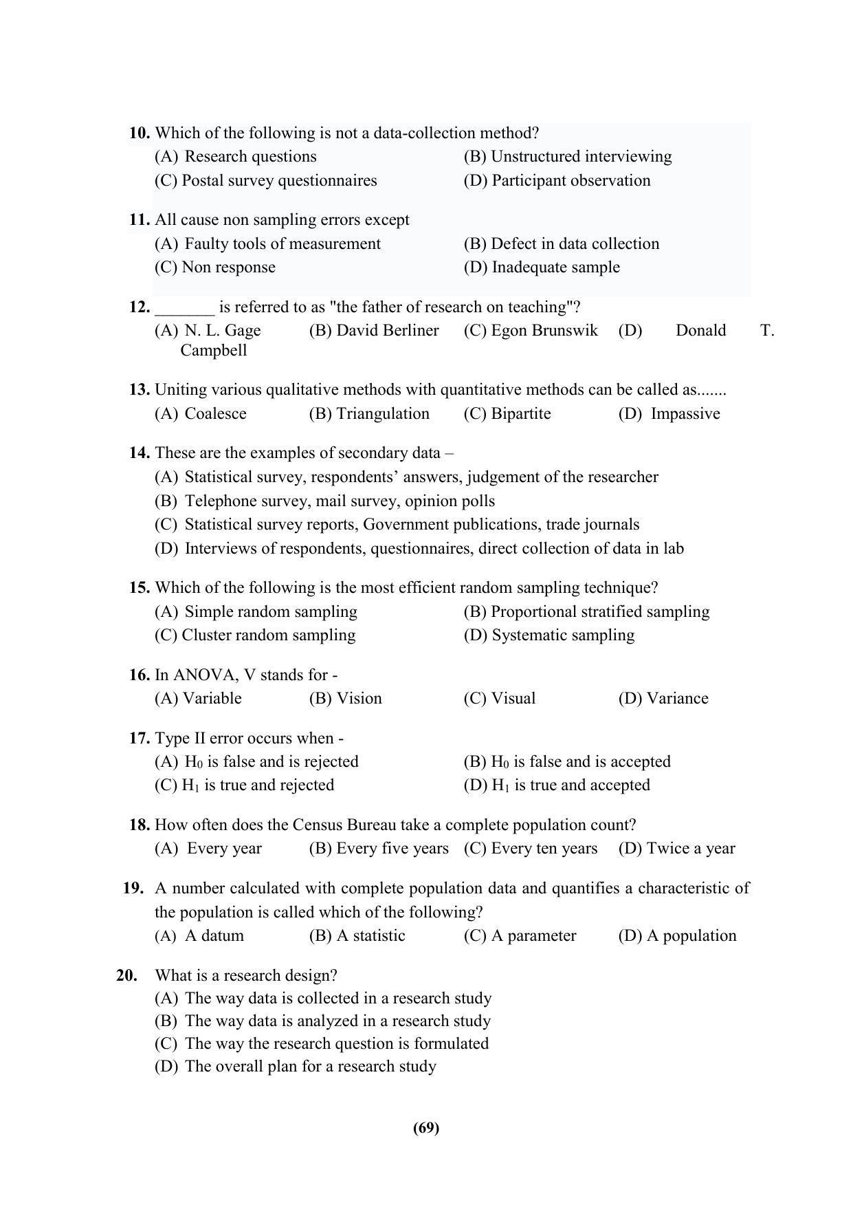 PU MPET Ancient Indian History & Archeology 2023 Question Papers - Page 69