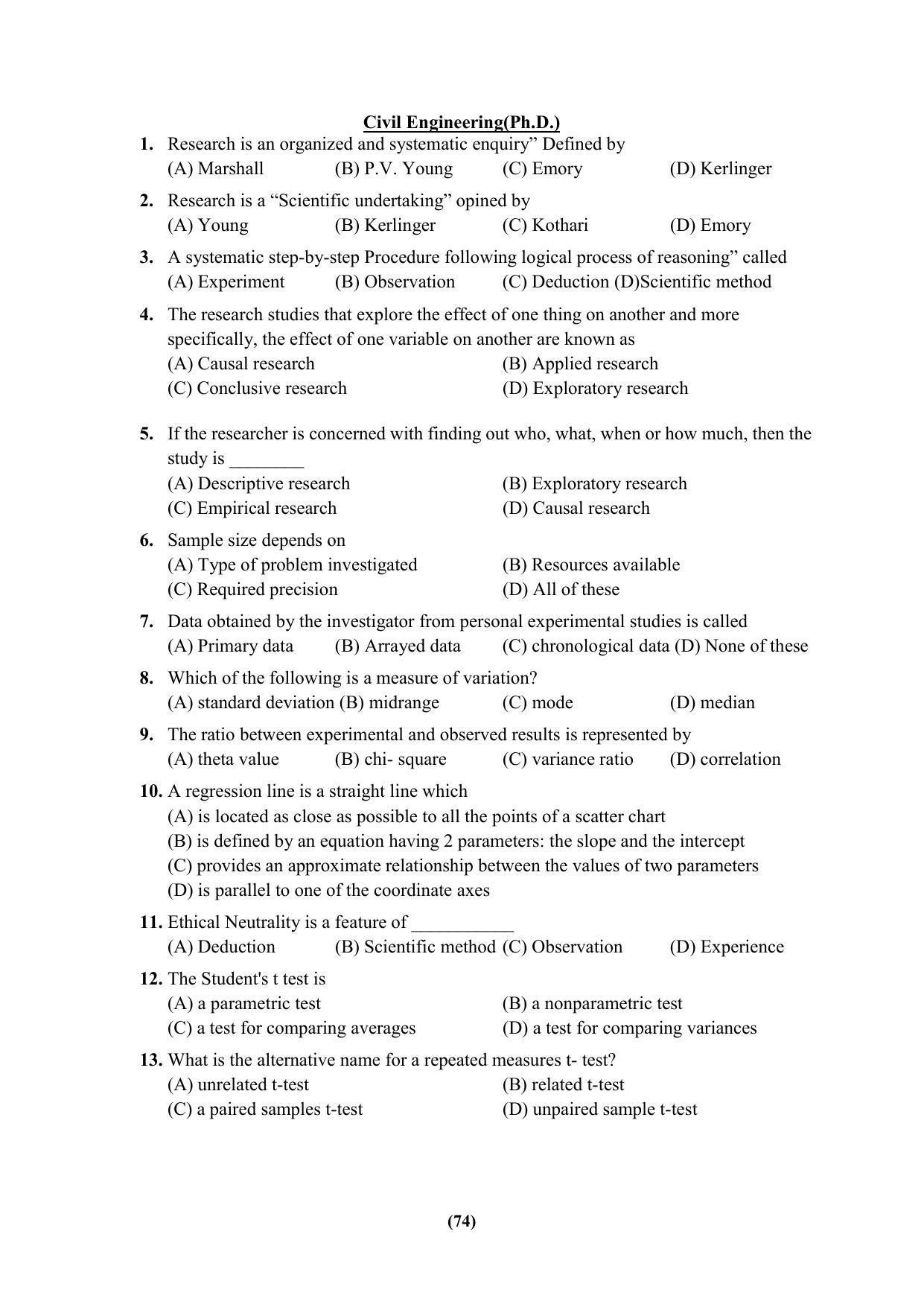 PU MPET Ancient Indian History & Archeology 2023 Question Papers - Page 74