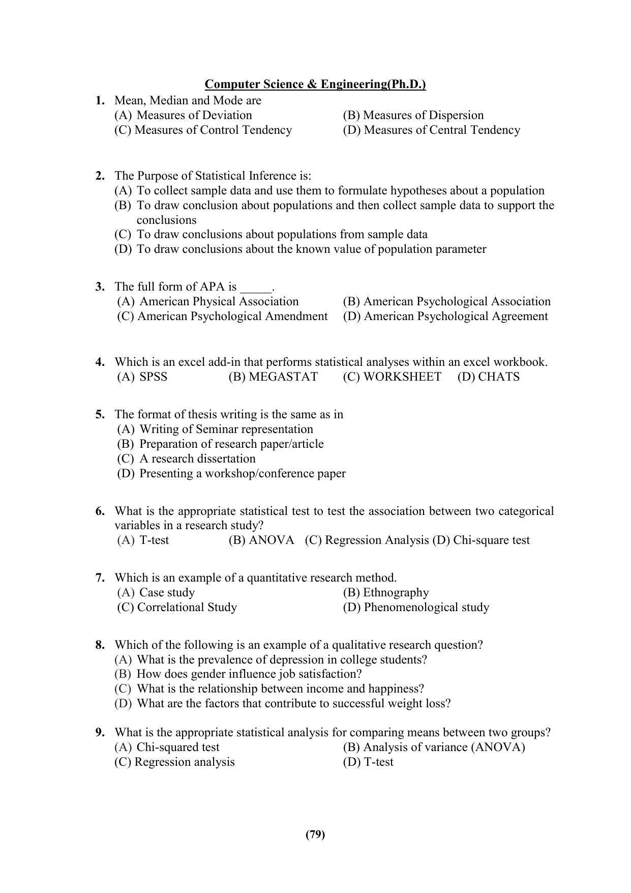 PU MPET Ancient Indian History & Archeology 2023 Question Papers - Page 79