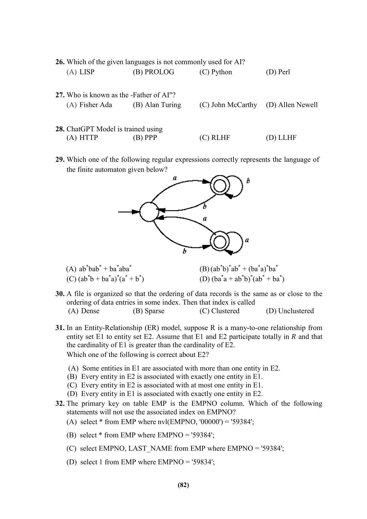 PU MPET Ancient Indian History & Archeology 2023 Question Papers - Page 82