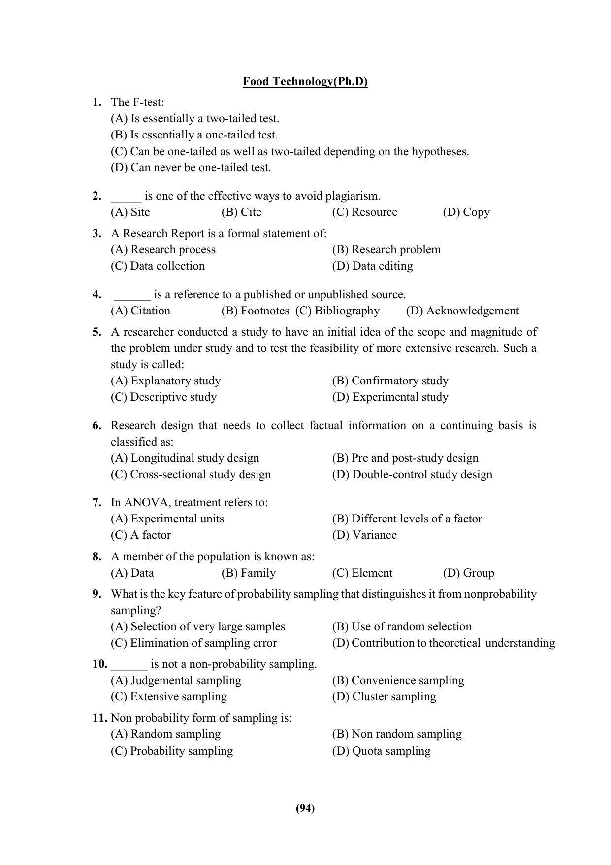 PU MPET Ancient Indian History & Archeology 2023 Question Papers - Page 94