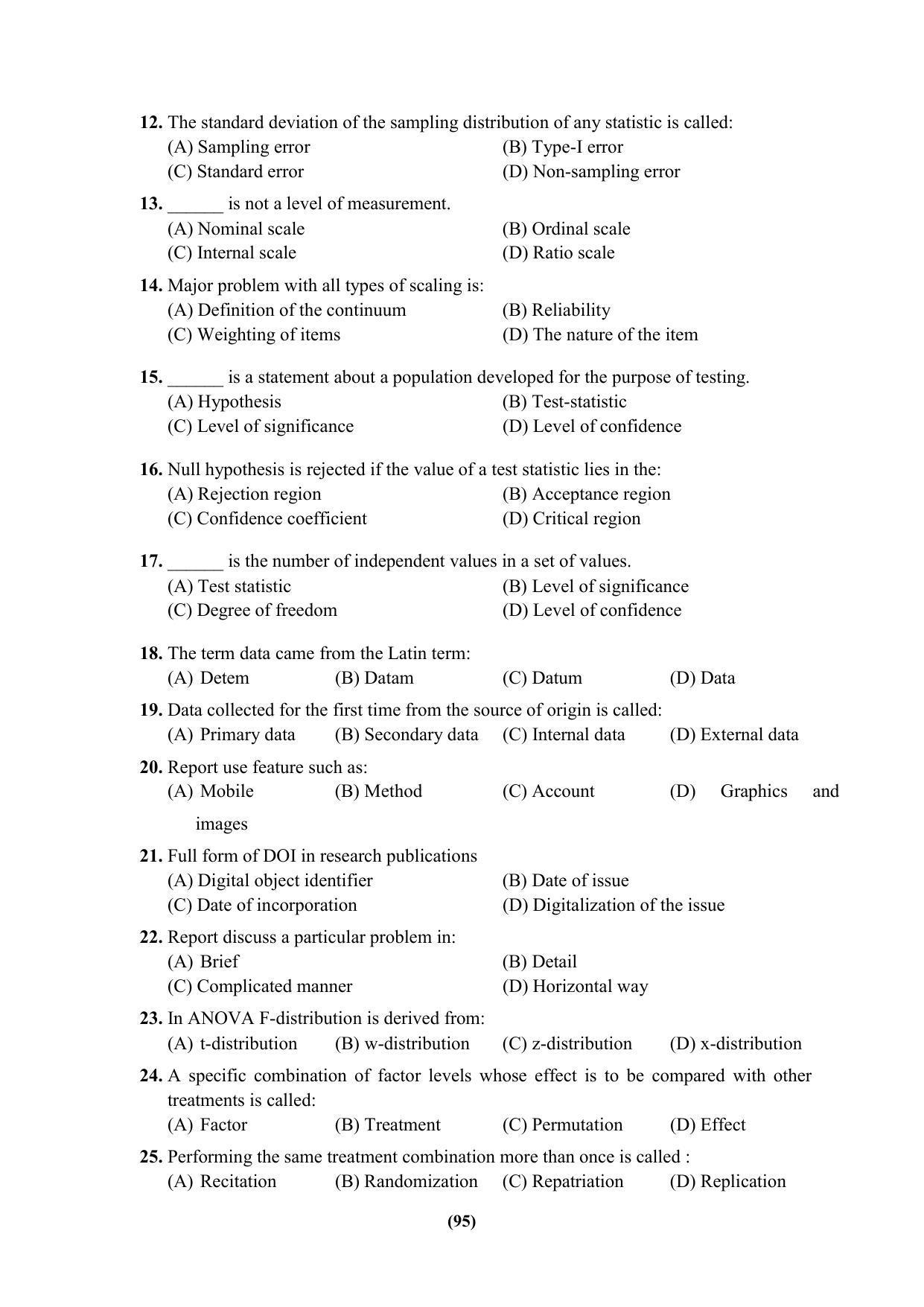 PU MPET Ancient Indian History & Archeology 2023 Question Papers - Page 95