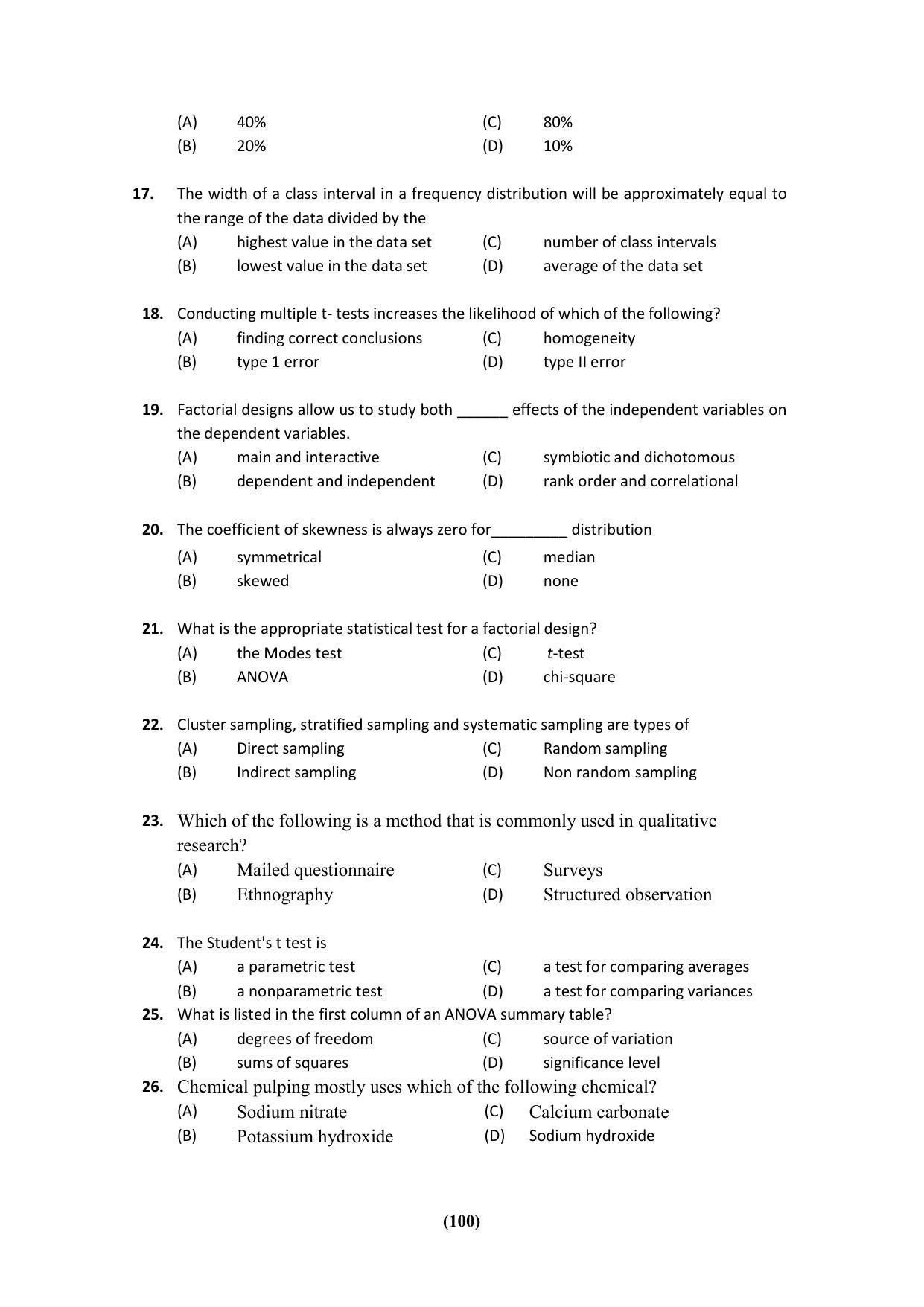 PU MPET Ancient Indian History & Archeology 2023 Question Papers - Page 100