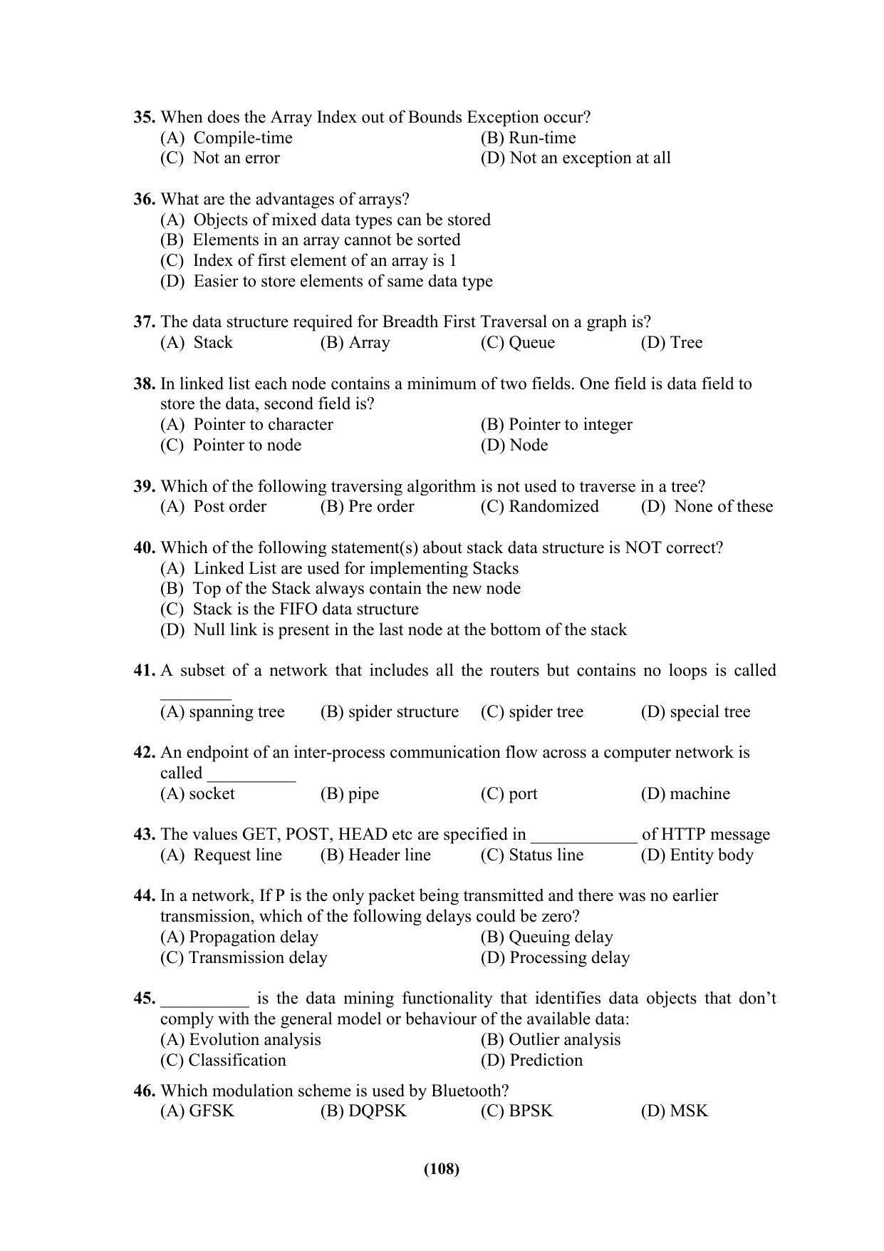 PU MPET Ancient Indian History & Archeology 2023 Question Papers - Page 108