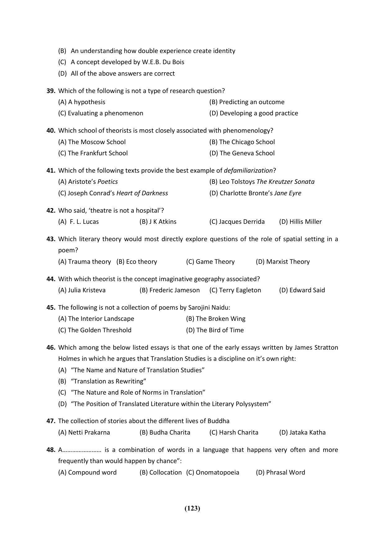 PU MPET Ancient Indian History & Archeology 2023 Question Papers - Page 123