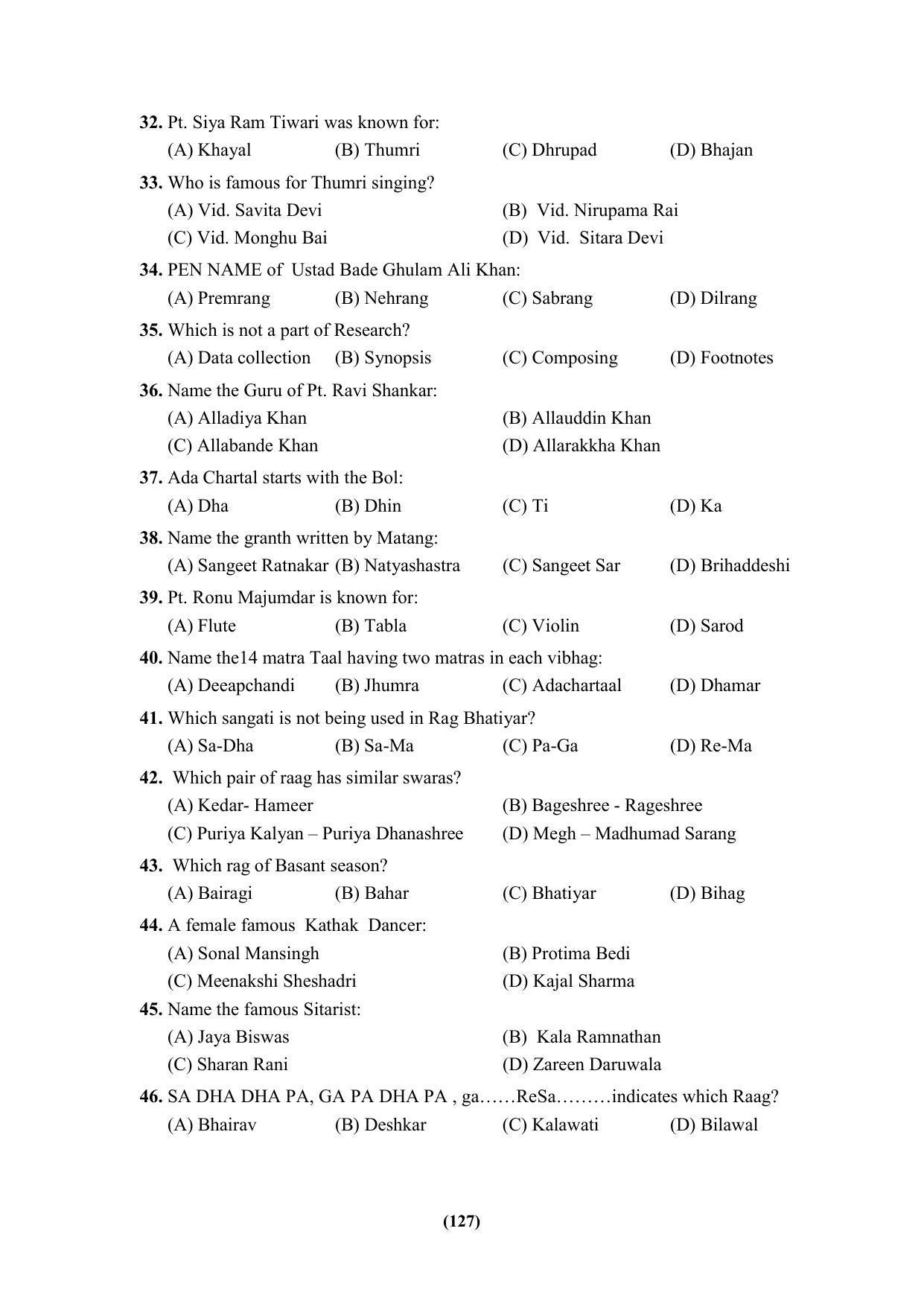 PU MPET Ancient Indian History & Archeology 2023 Question Papers - Page 127