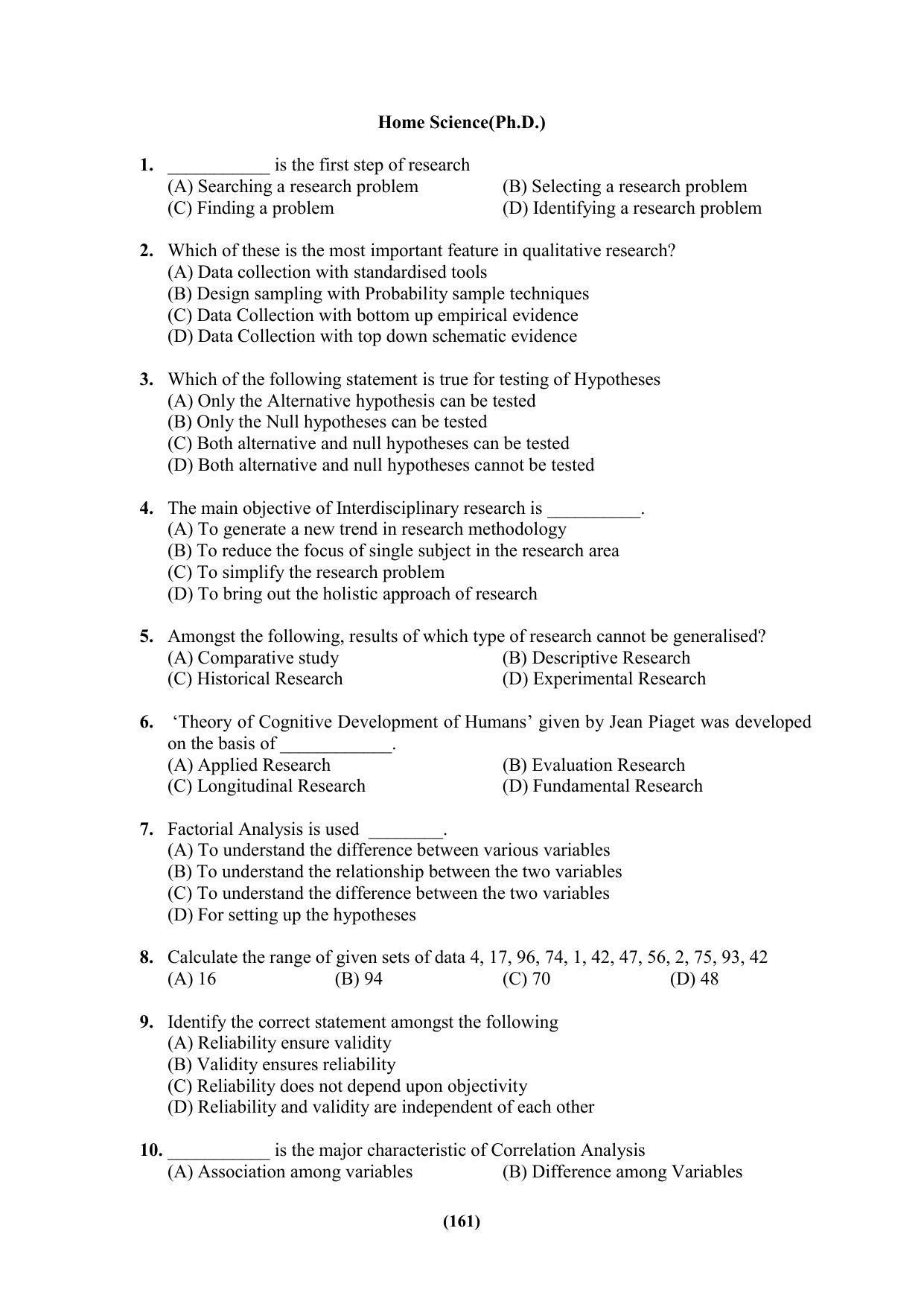 PU MPET Ancient Indian History & Archeology 2023 Question Papers - Page 161