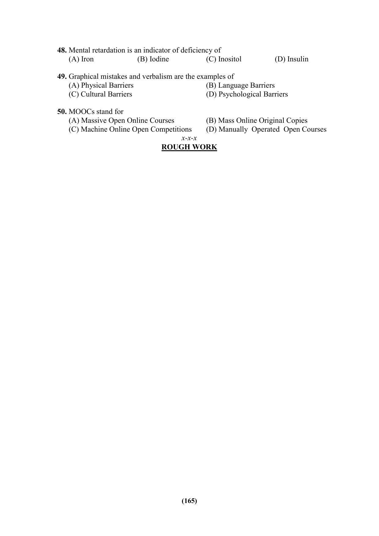 PU MPET Ancient Indian History & Archeology 2023 Question Papers - Page 165