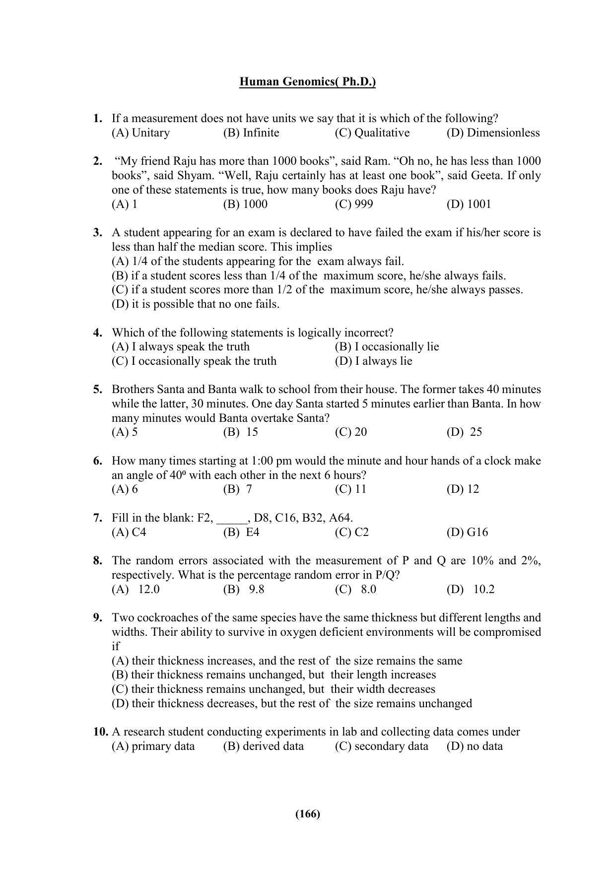 PU MPET Ancient Indian History & Archeology 2023 Question Papers - Page 166