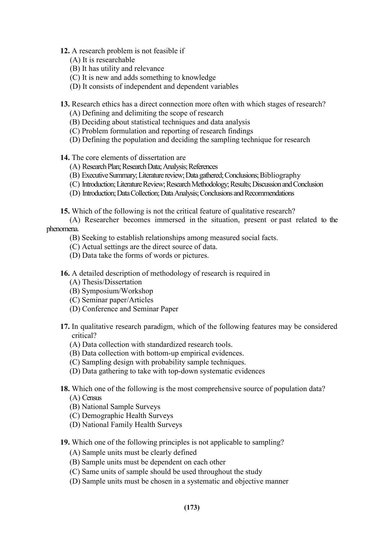 PU MPET Ancient Indian History & Archeology 2023 Question Papers - Page 173