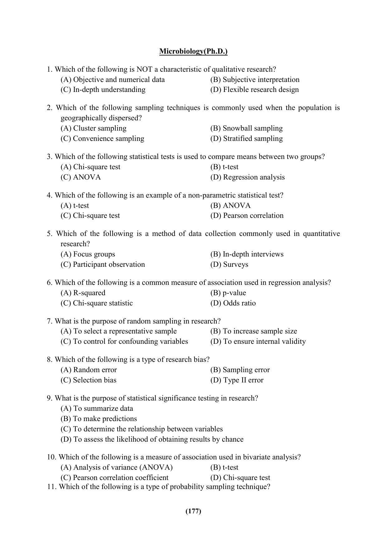 PU MPET Ancient Indian History & Archeology 2023 Question Papers - Page 177