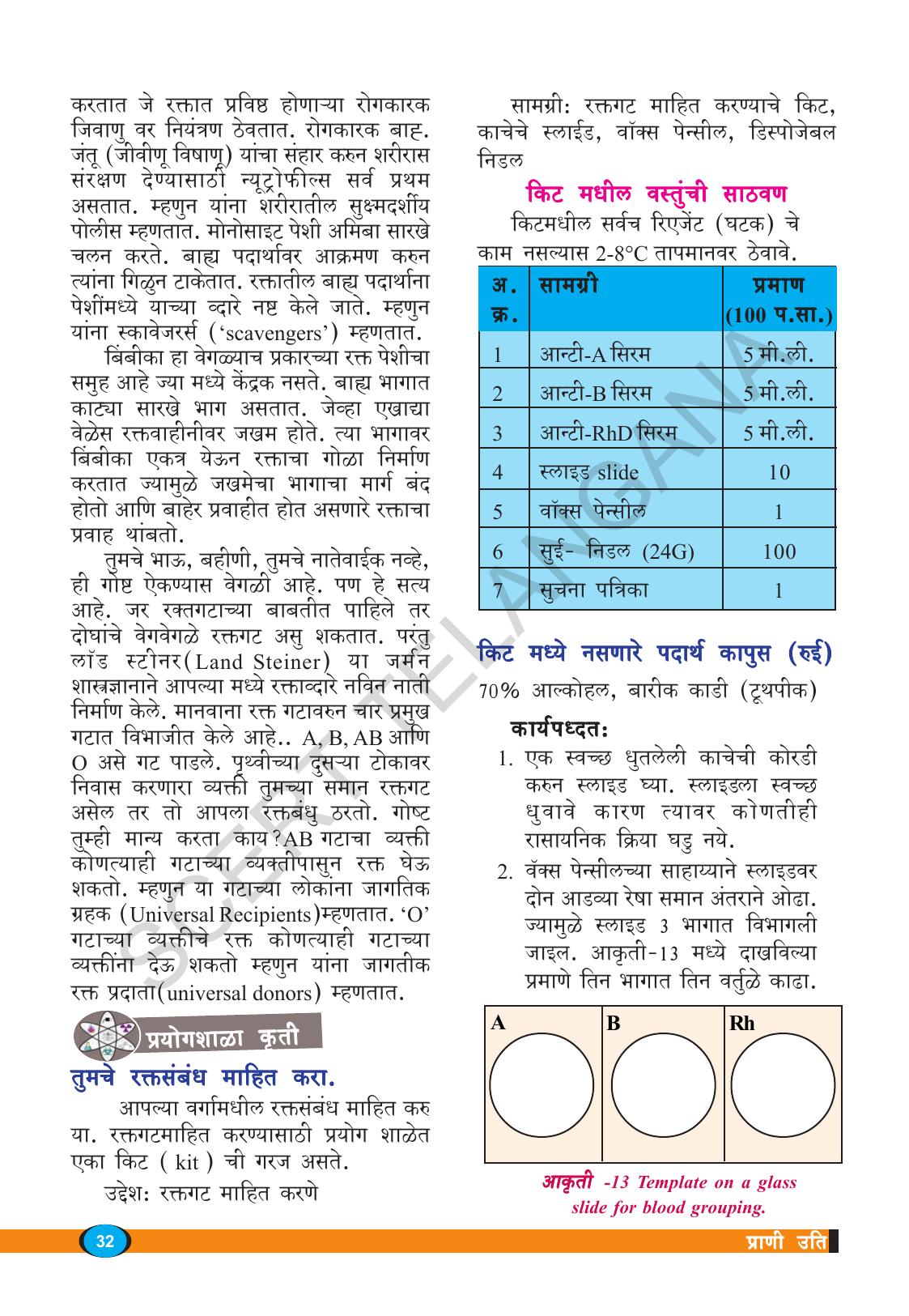 TS SCERT Class 9 Biological Science(Marathi Medium) Text Book - Page 44