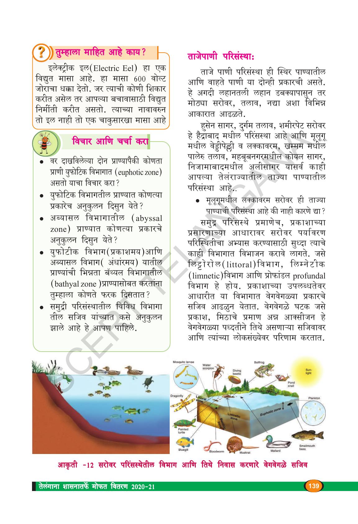 TS SCERT Class 9 Biological Science(Marathi Medium) Text Book - Page 151