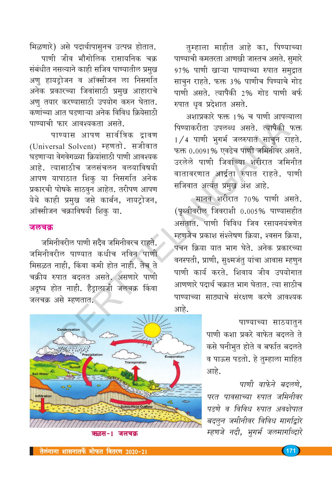 TS SCERT Class 9 Biological Science(Marathi Medium) Text Book - Page 183