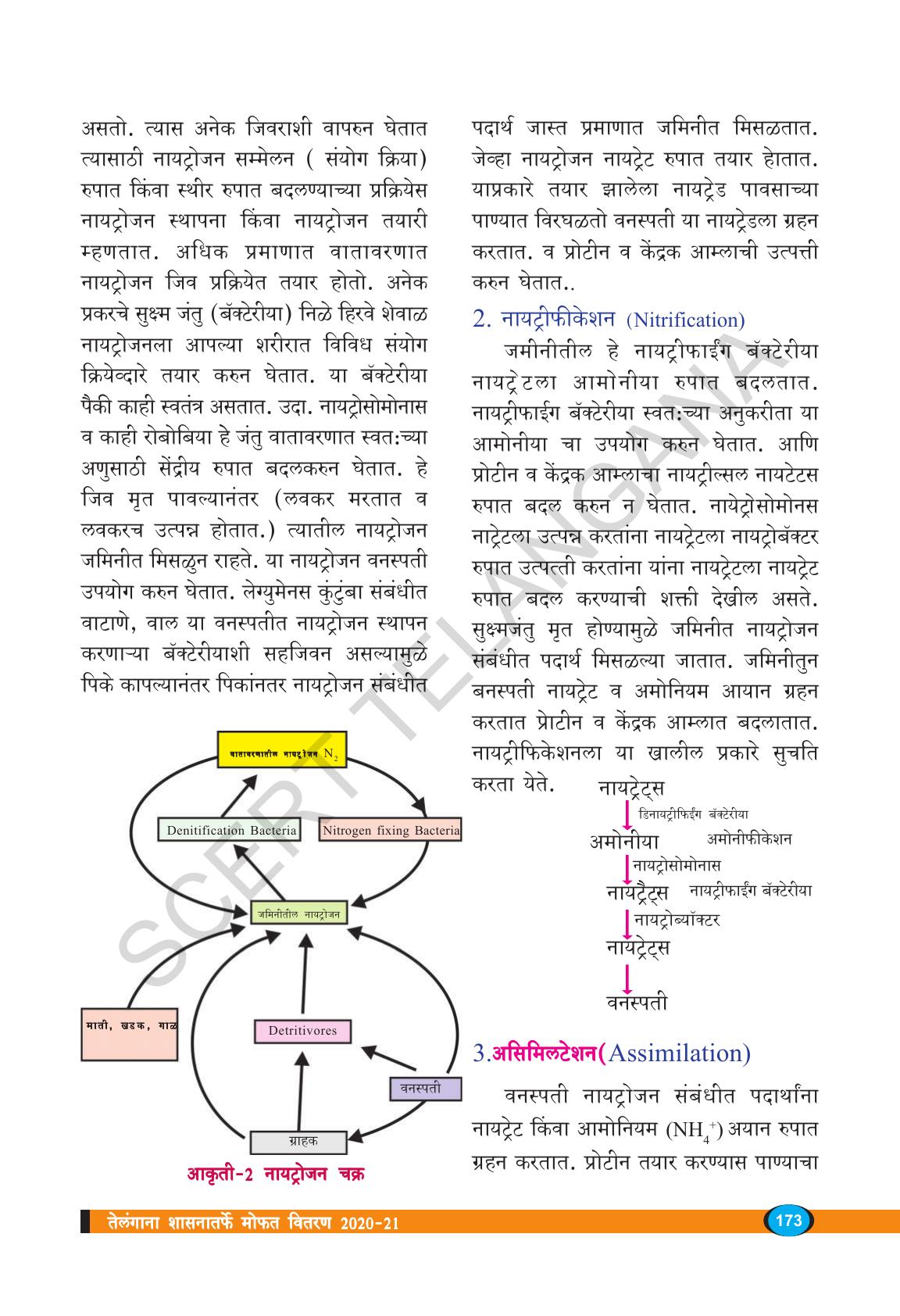TS SCERT Class 9 Biological Science(Marathi Medium) Text Book - Page 185