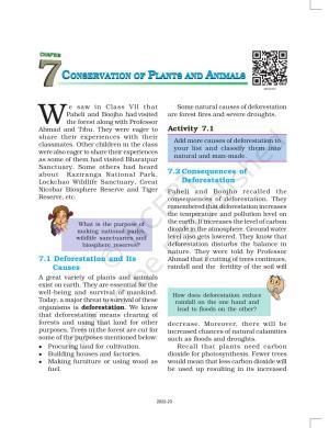 NCERT Book for Class 8 Science Chapter 7 Conservation of Plants and Animals