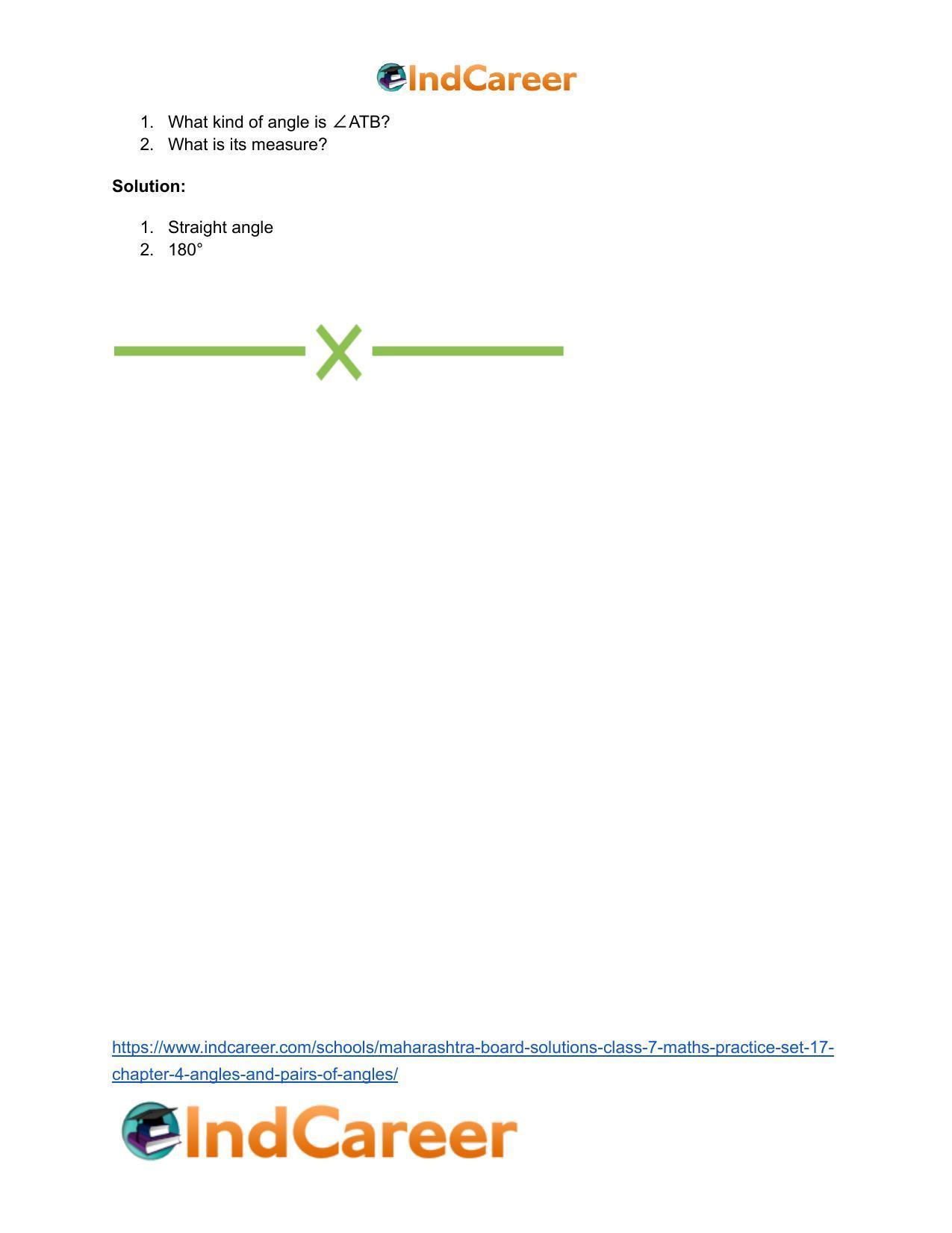 Maharashtra Board Solutions Class 7-Maths (Practice Set 17): Chapter 4- Angles and Pairs of Angles - Page 9