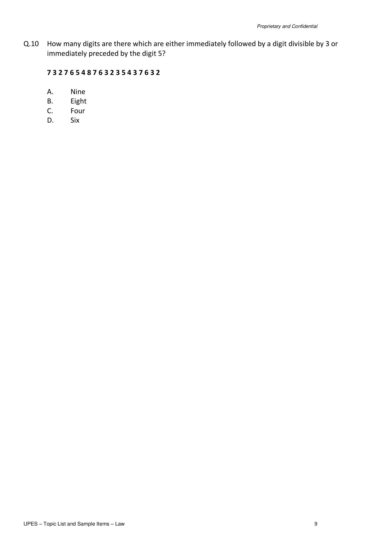 UPES Law Sample Papers - Page 9
