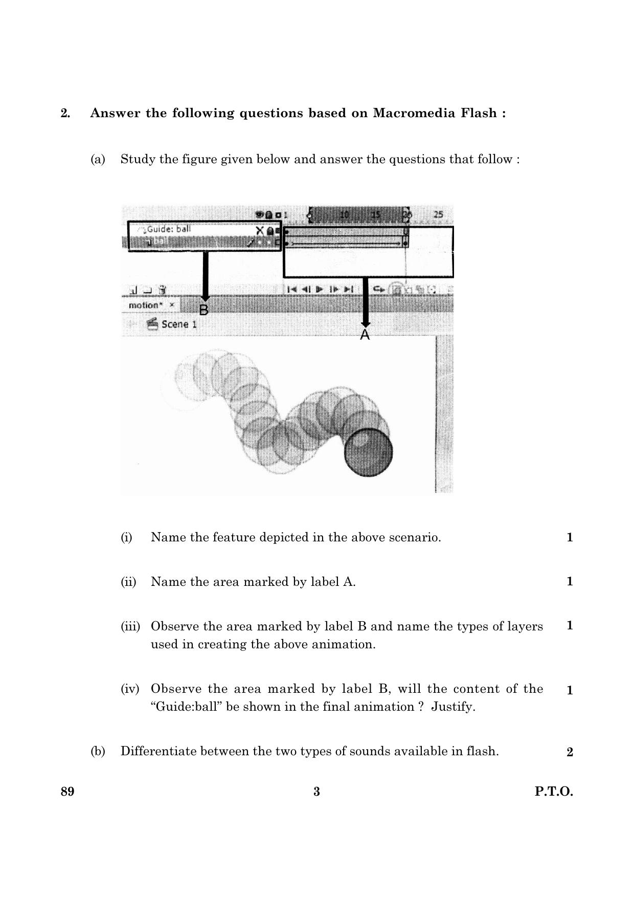 CBSE Class 12 089 Multimedia And Web Technology 2016 Question Paper - Page 3