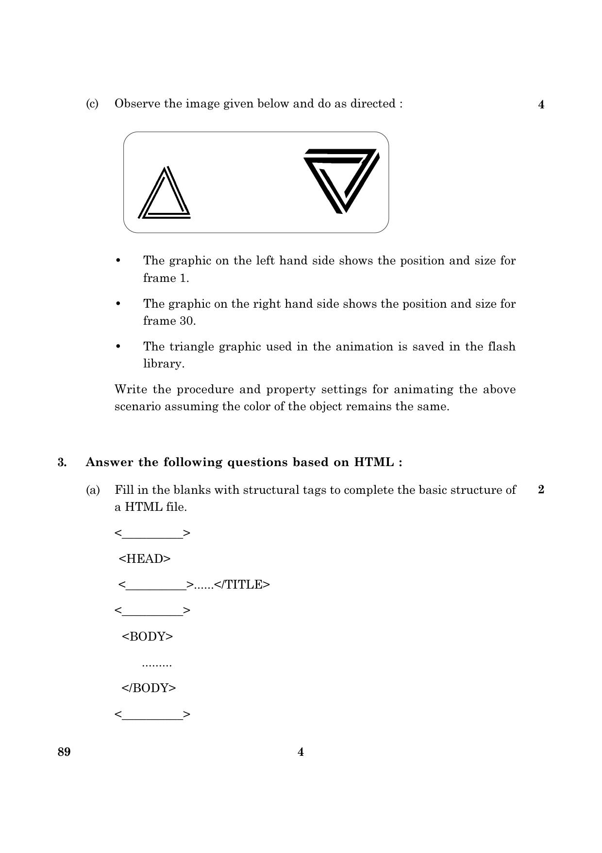 CBSE Class 12 089 Multimedia And Web Technology 2016 Question Paper - Page 4