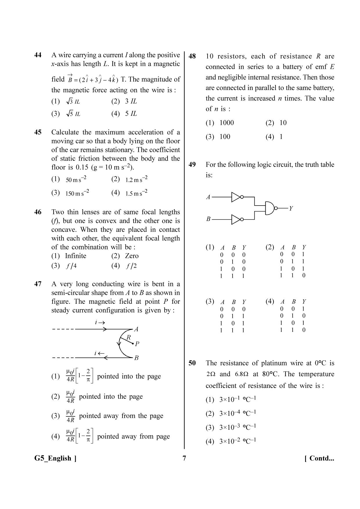 NEET 2023 G5 Question Paper - Page 7