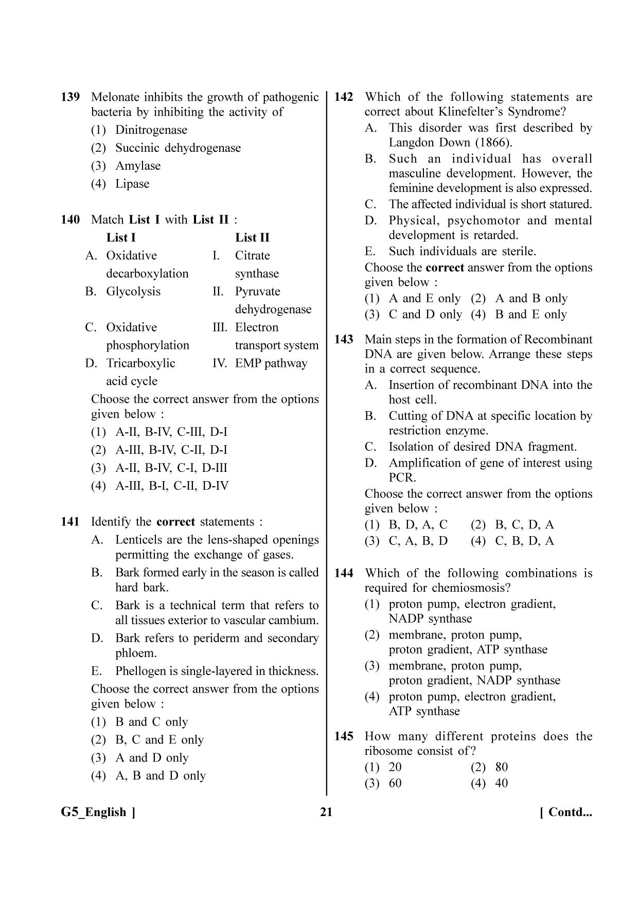 NEET 2023 G5 Question Paper - Page 21