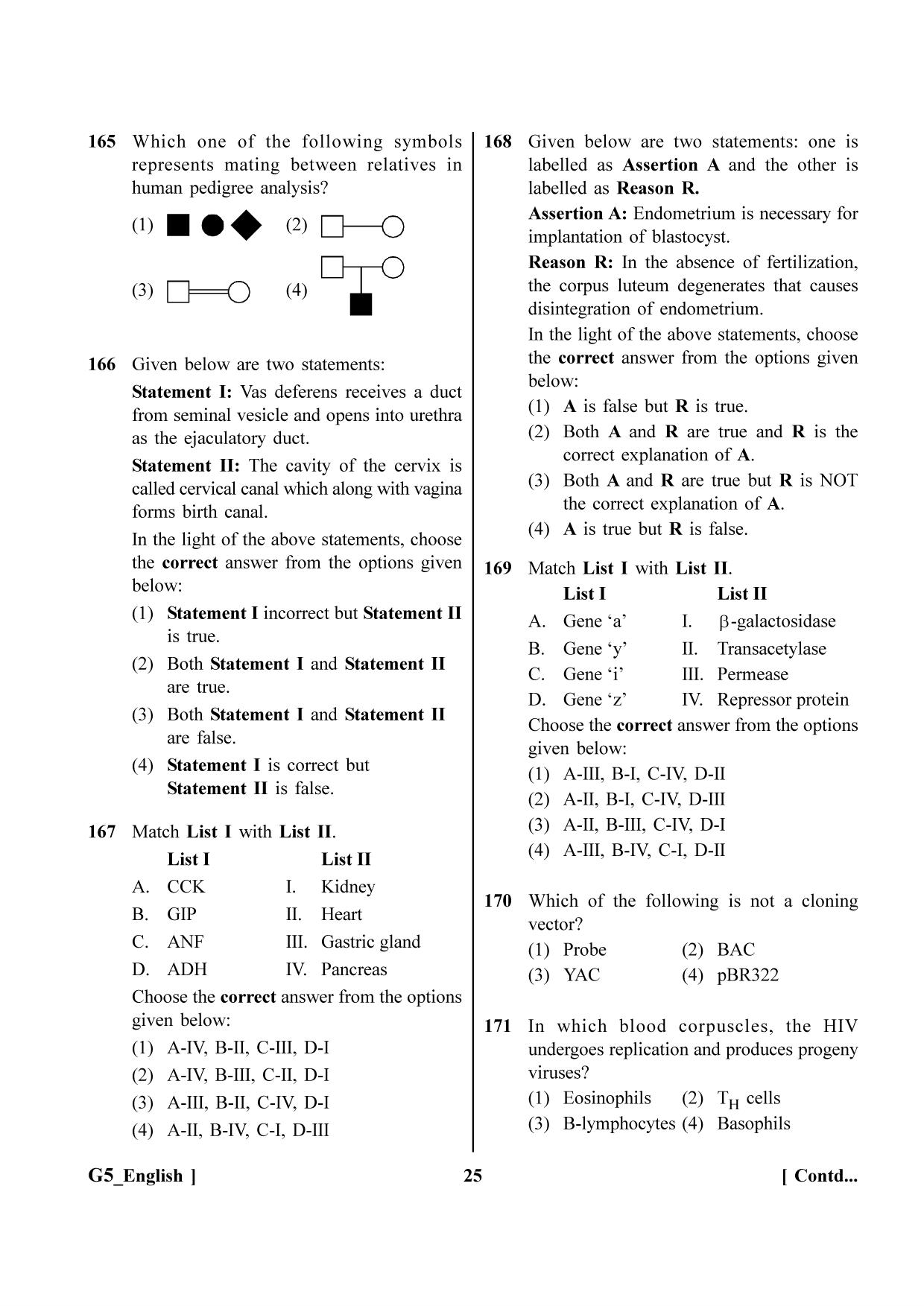 NEET 2023 G5 Question Paper - Page 25