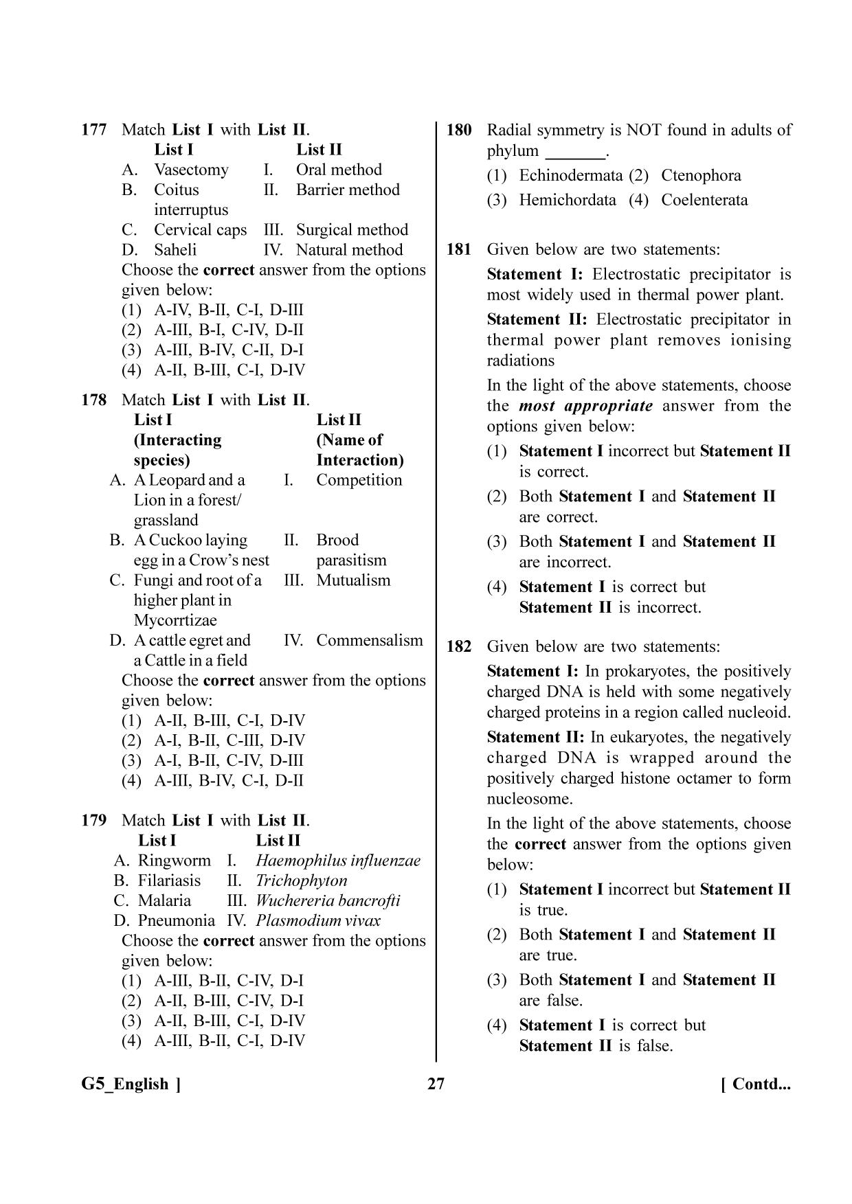 NEET 2023 G5 Question Paper - Page 27