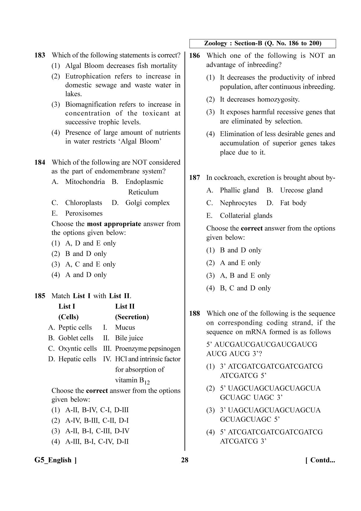 NEET 2023 G5 Question Paper - Page 28