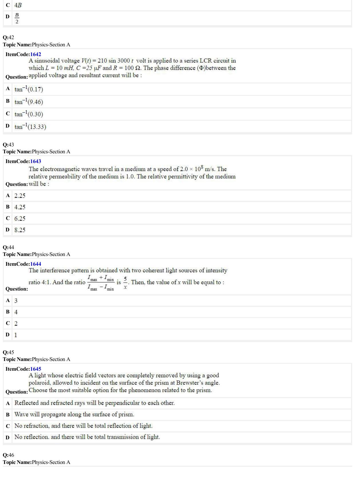 JEE Mains 2022: BTech English (Shift 2) 25-06-2022 Question Paper - Page 10