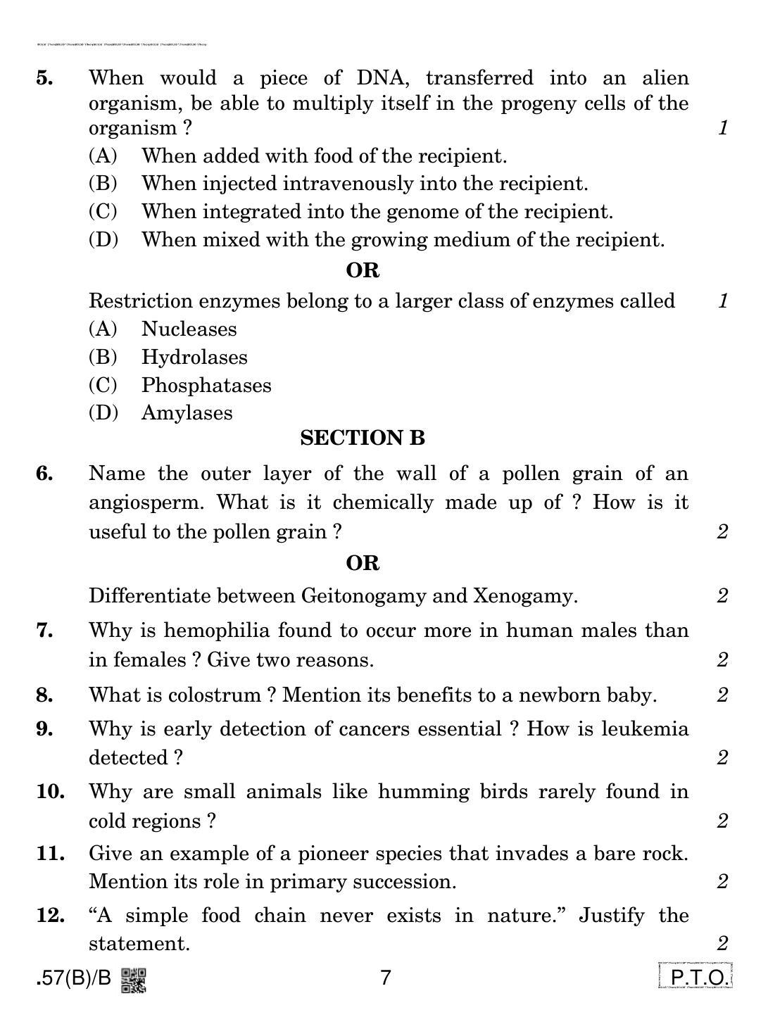 CBSE Class 12 57(B)-C - Biology For Blind Candidates 2020 Compartment Question Paper - Page 7