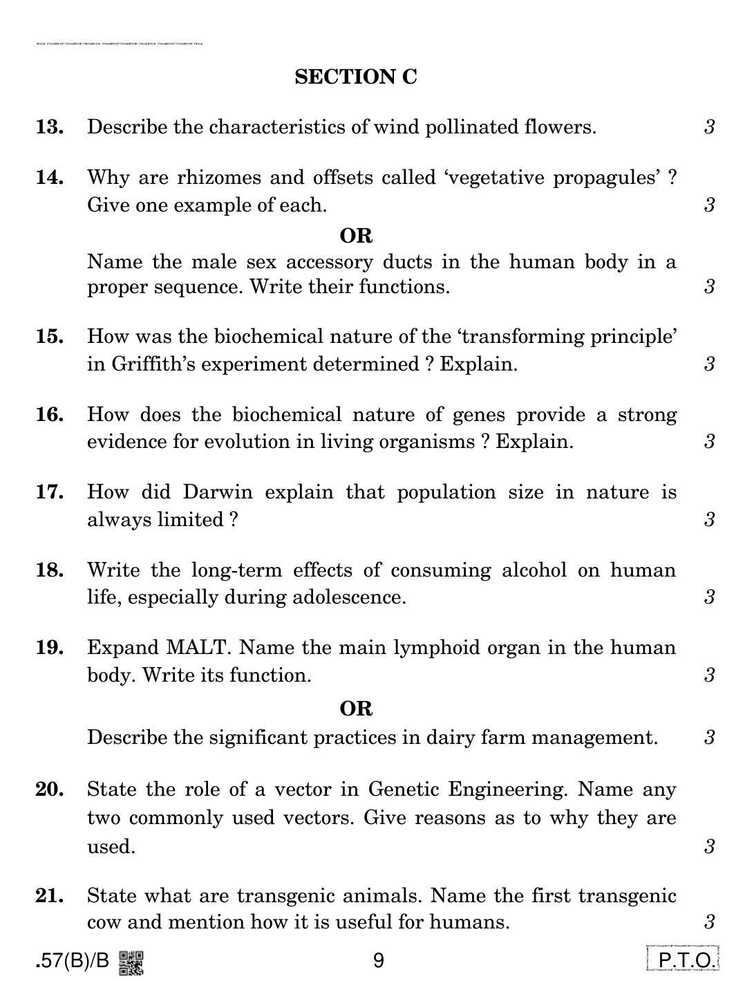 CBSE Class 12 57(B)-C - Biology For Blind Candidates 2020 Compartment Question Paper - Page 9