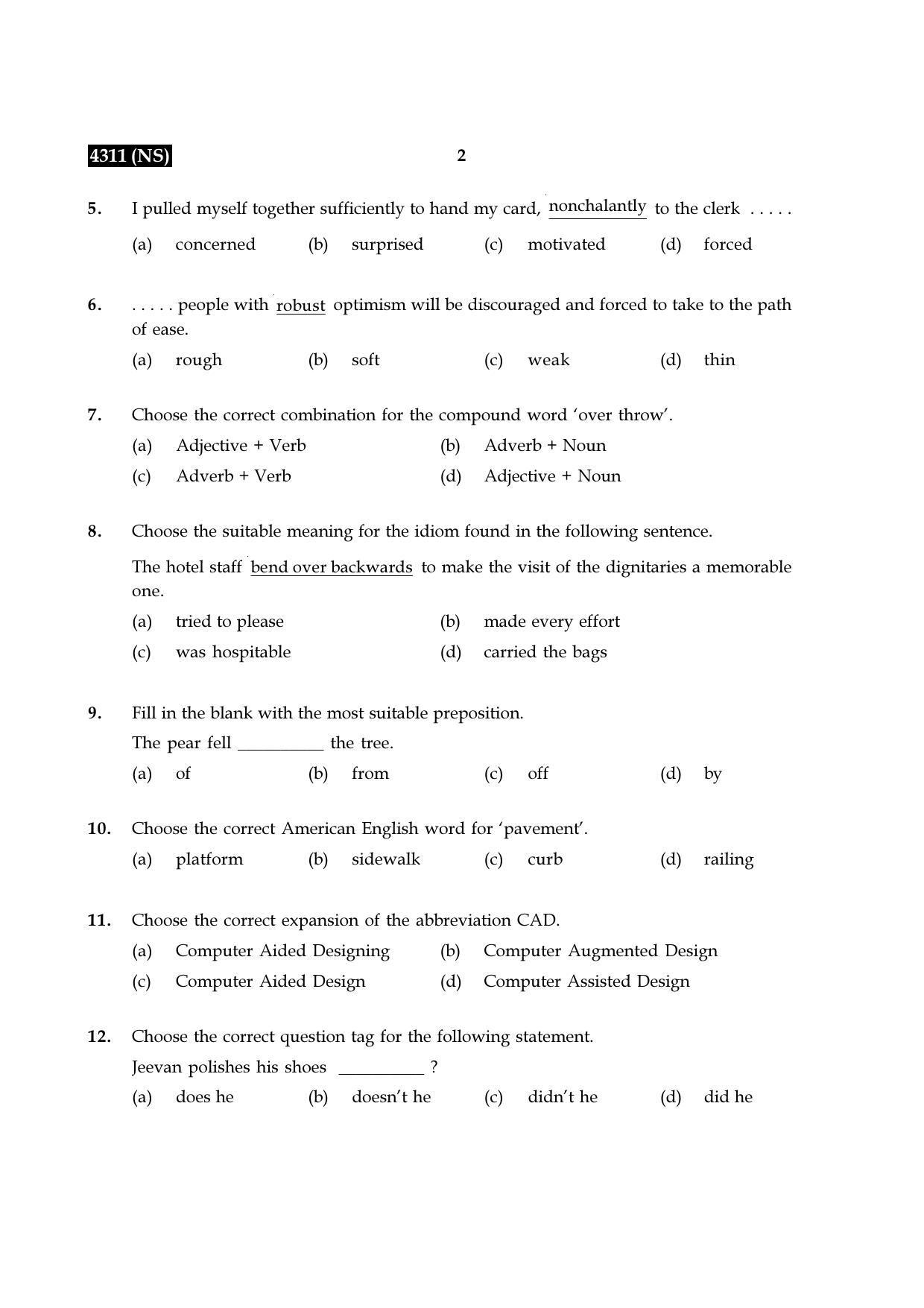 Tamil Nadu Board 11th / HSE 1 YEAR Paper II Sample Question Papers - Page 10