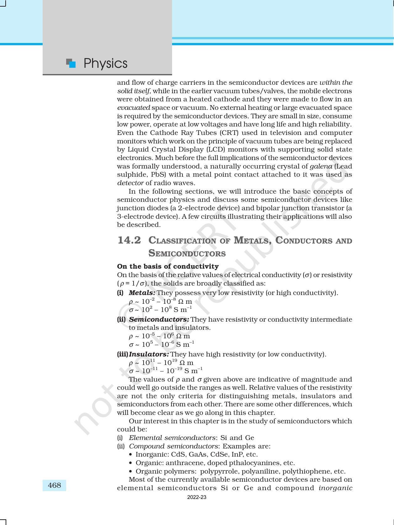Ncert book for class 12 physics chapter 14 semiconductor electronics