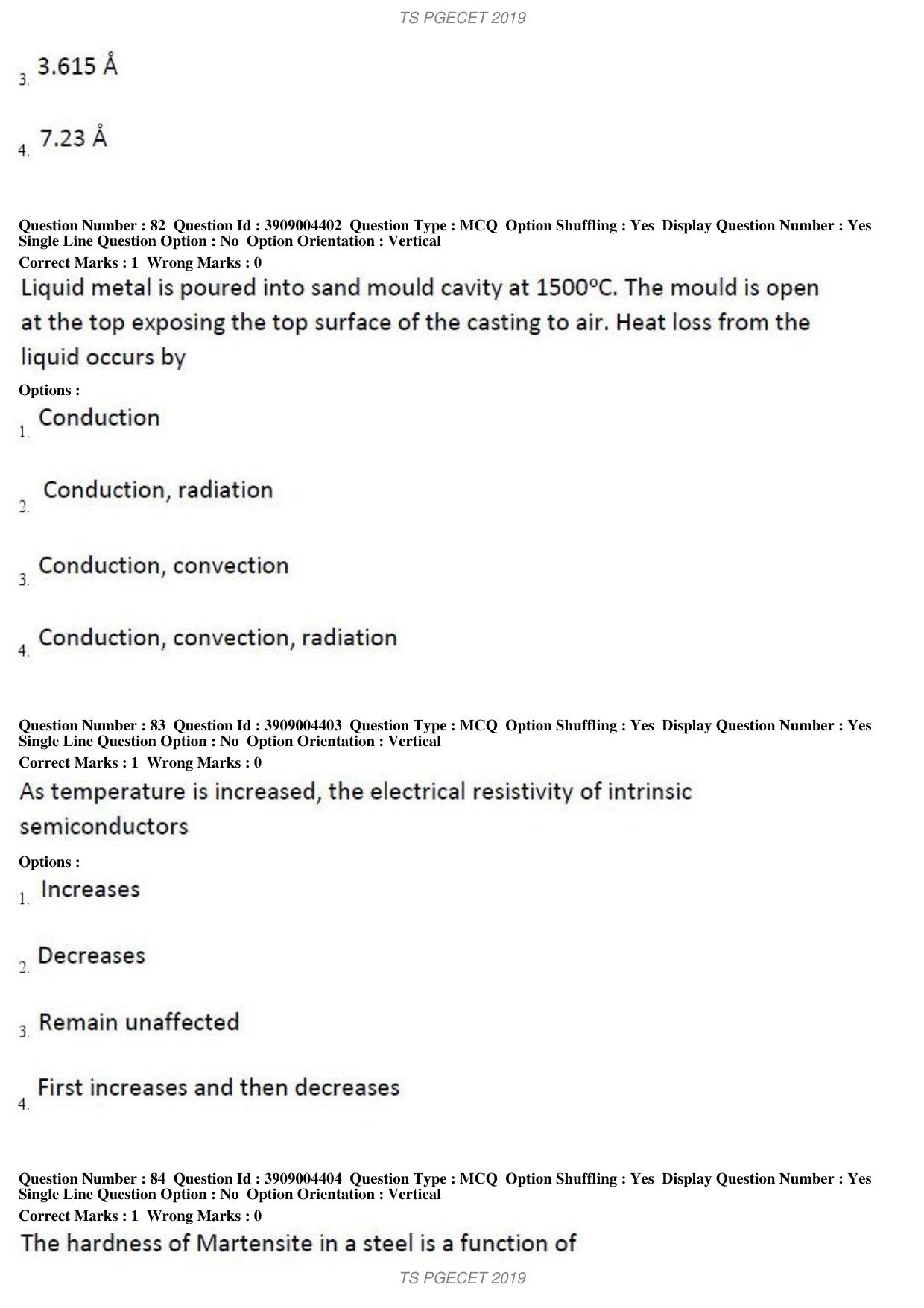 TS PGECET 2019: Metallurgical Engineering Question Papers - Page 32