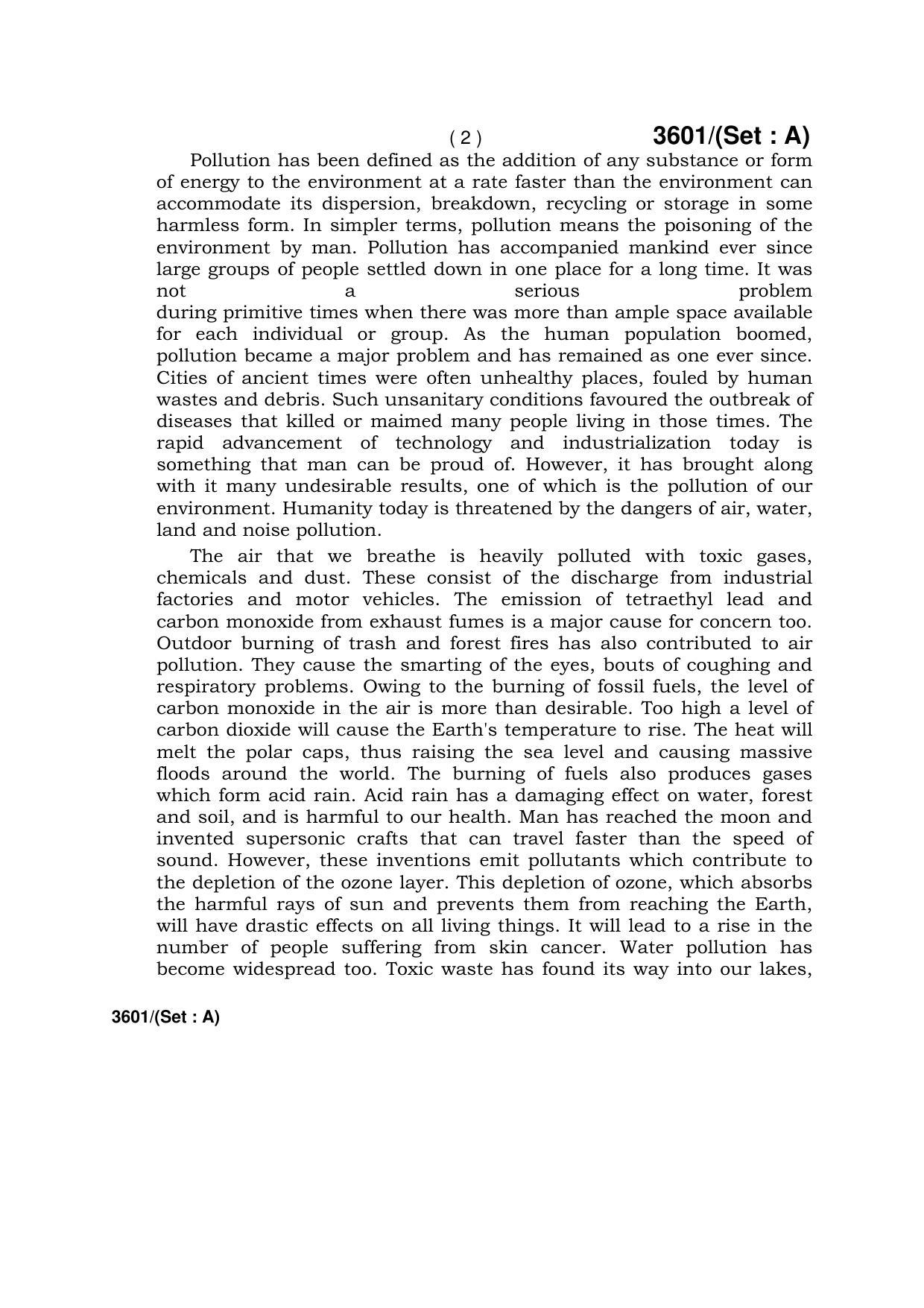 Haryana Board HBSE Class 12 English (Core) -A 2018 Question Paper - Page 2