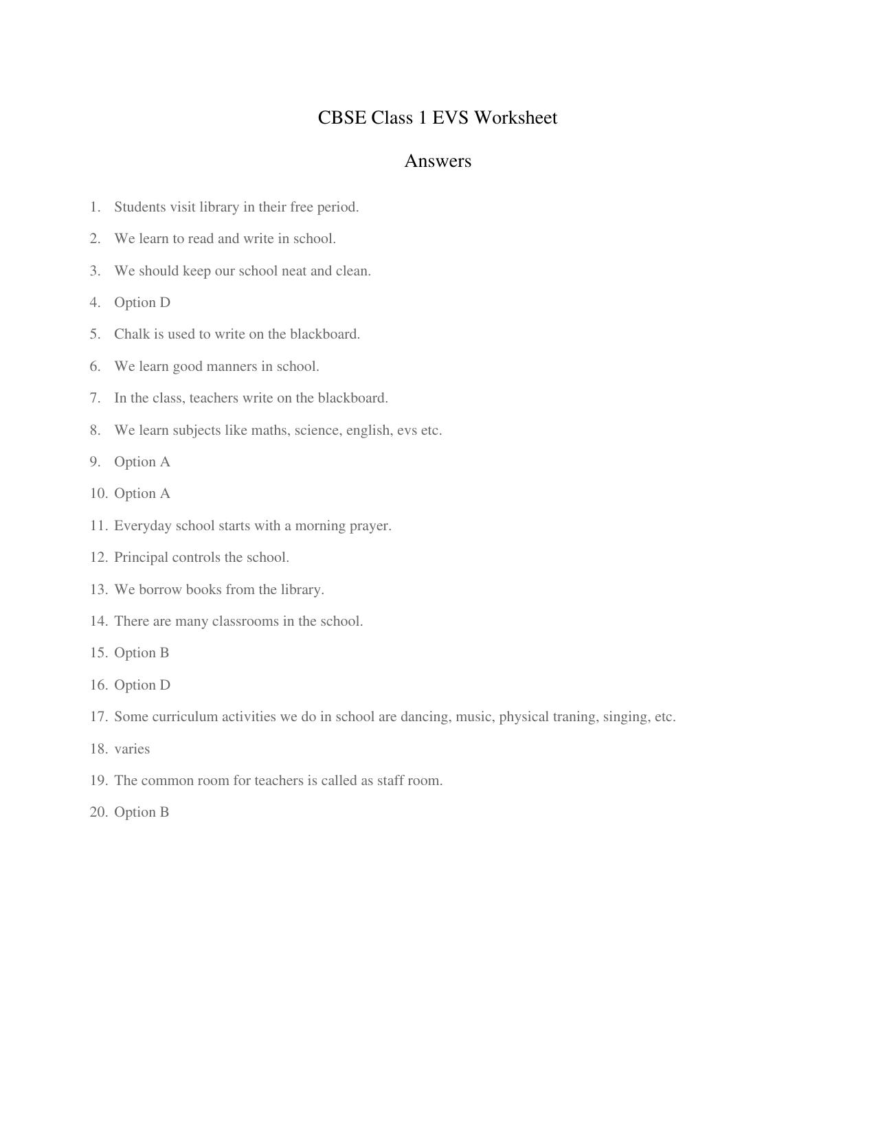 CBSE Class 1 EVS My Family Worksheets - Page 3
