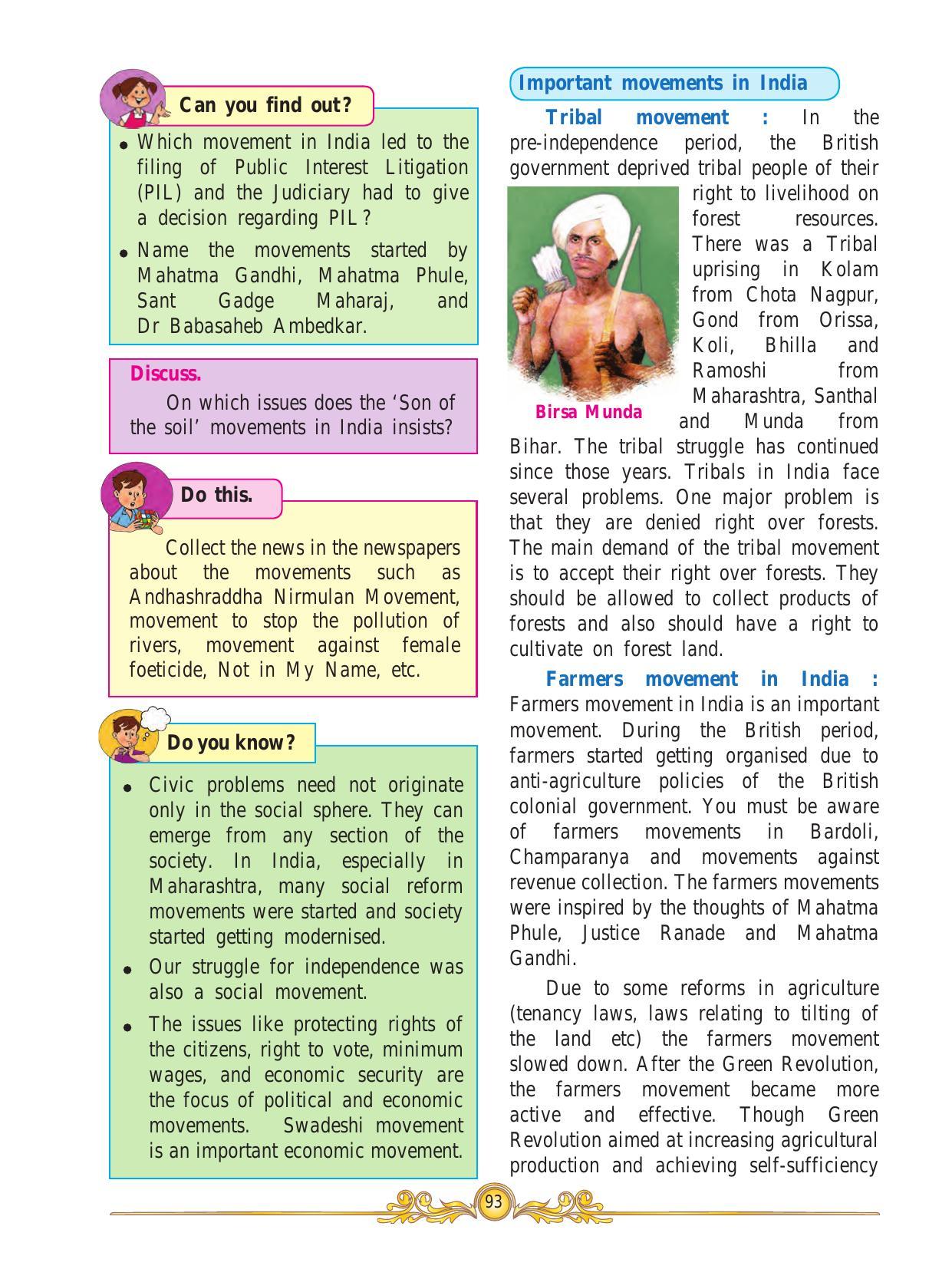 Maharashtra Board Class 10 History & Political Science Textbook - Page 103