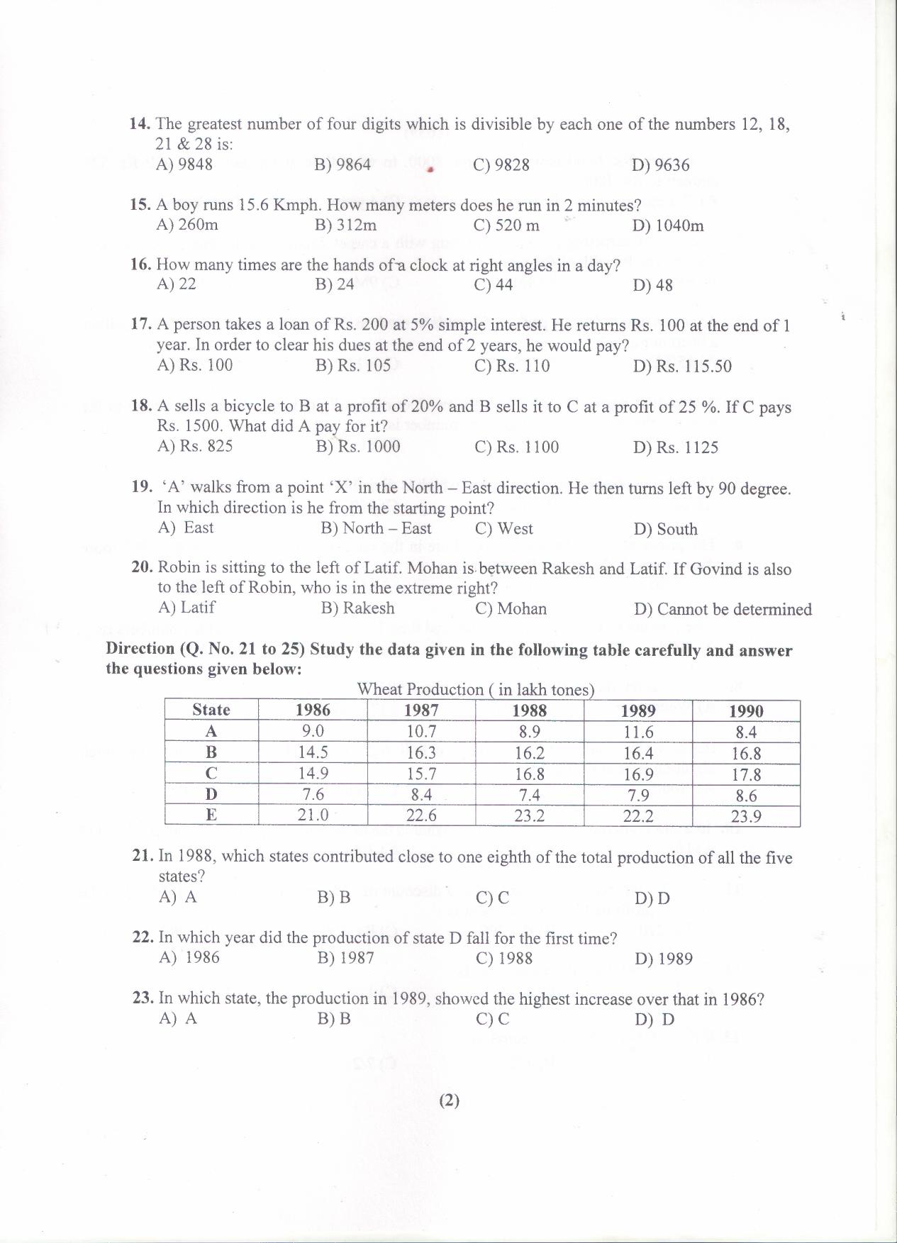 PU MET 2019 Question Booklet with Key - Page 3