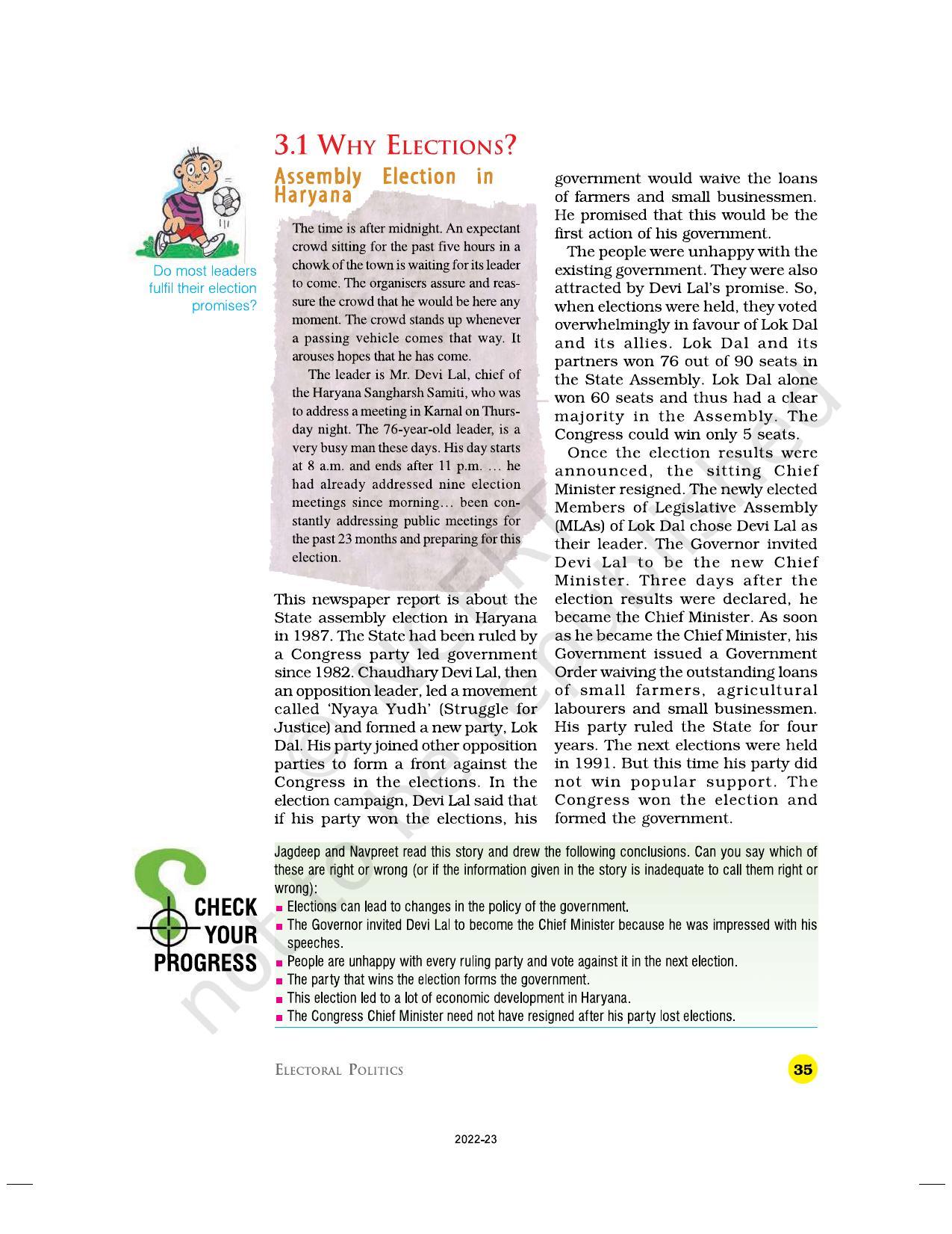 NCERT Book for Class 9 Civics Chapter 4 Electoral Politics - Page 2