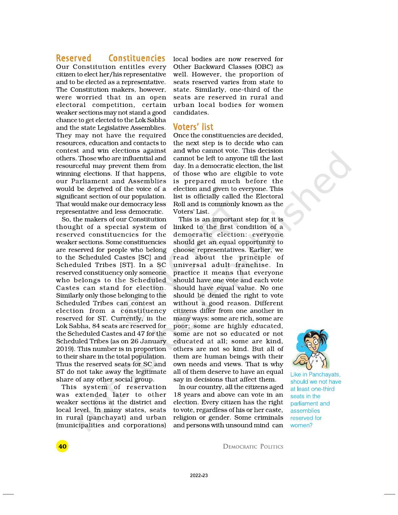 NCERT Book for Class 9 Civics Chapter 4 Electoral Politics - Page 7