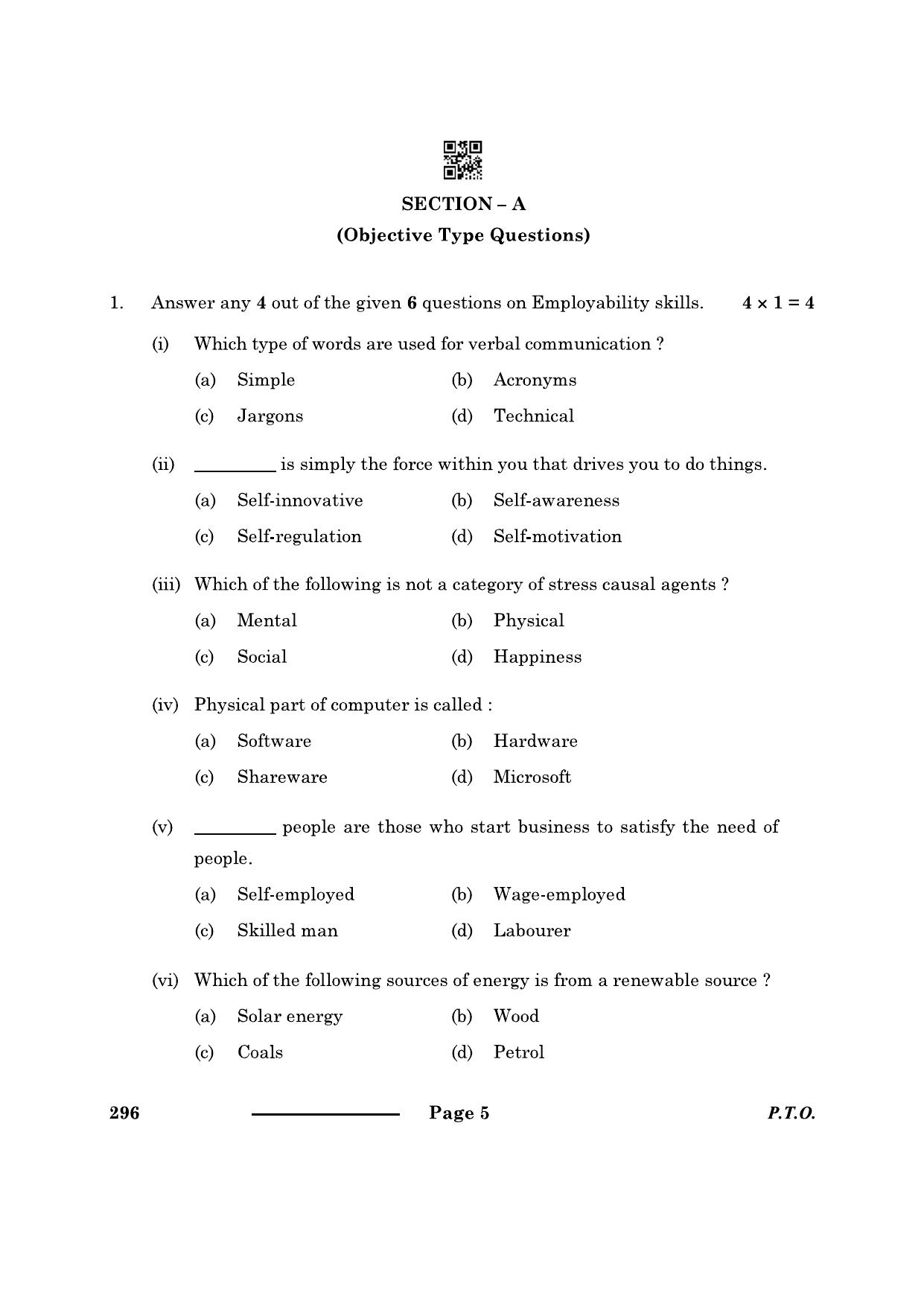 CBSE Class 10 Food Production 2024 Question Paper - Page 5