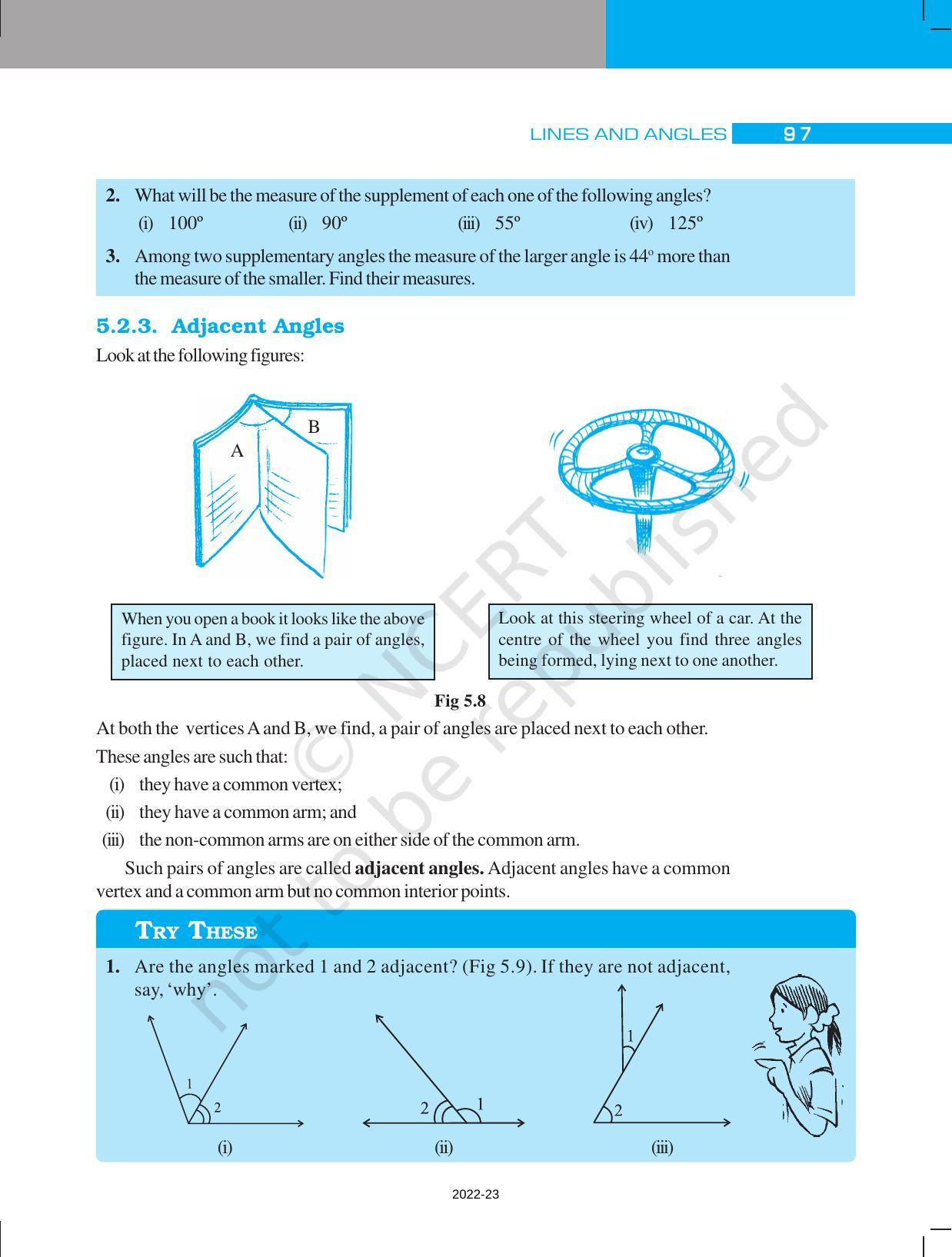 NCERT Book for Class 7 Maths: Chapter 5-Lines and Angles - Page 5