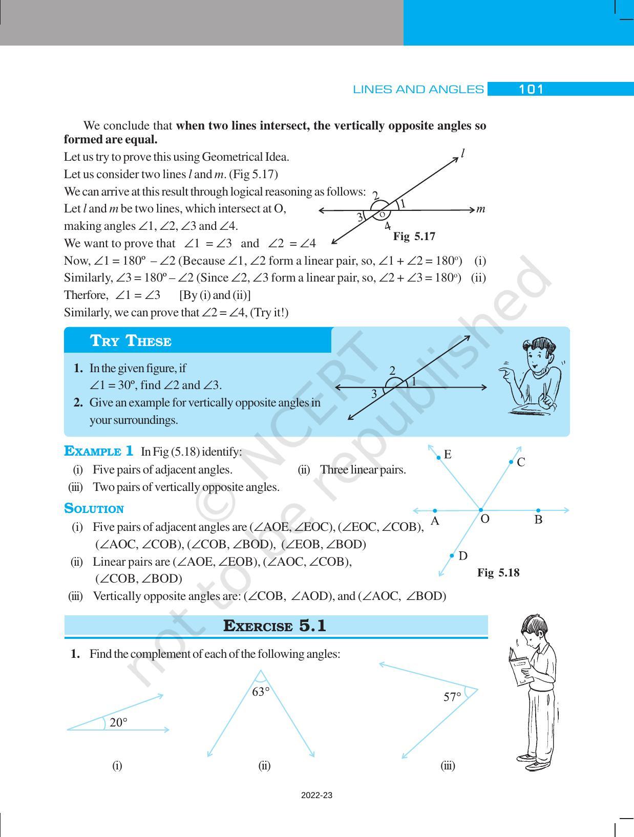 NCERT Book for Class 7 Maths: Chapter 5-Lines and Angles - Page 9