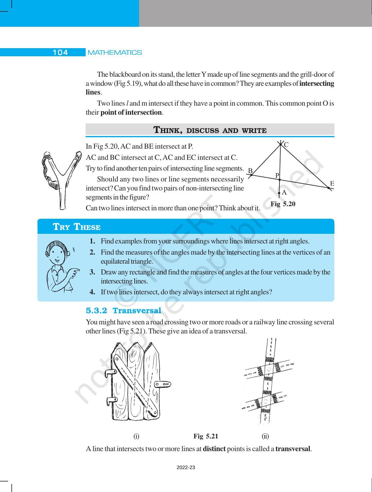 NCERT Book for Class 7 Maths: Chapter 5-Lines and Angles - Page 12