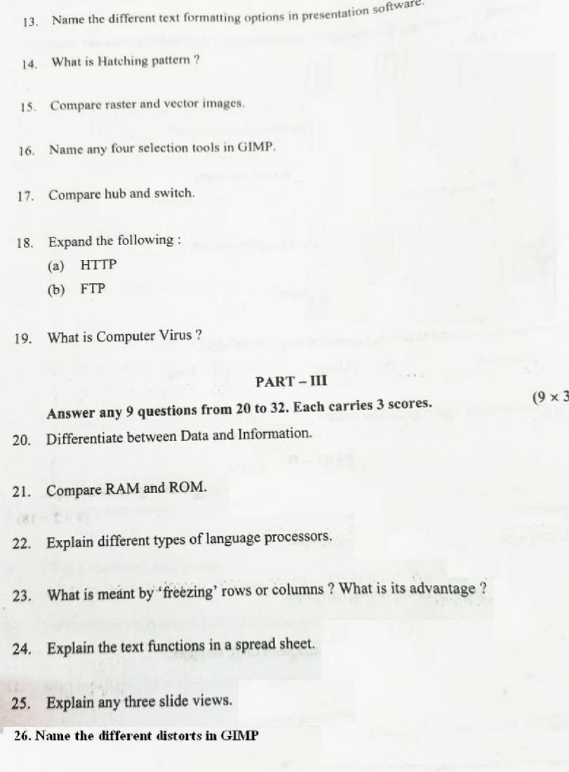 Kerala Plus One 2022 CA (Humanities) Question Papers - Page 2