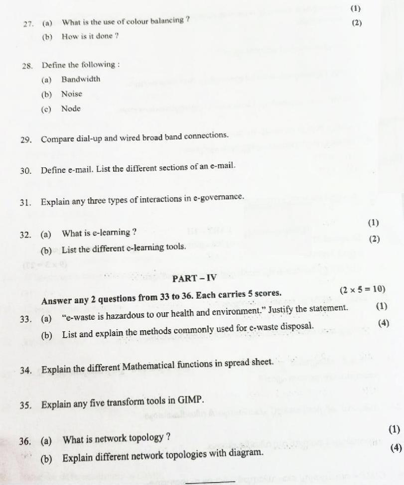 Kerala Plus One 2022 CA (Humanities) Question Papers - Page 3
