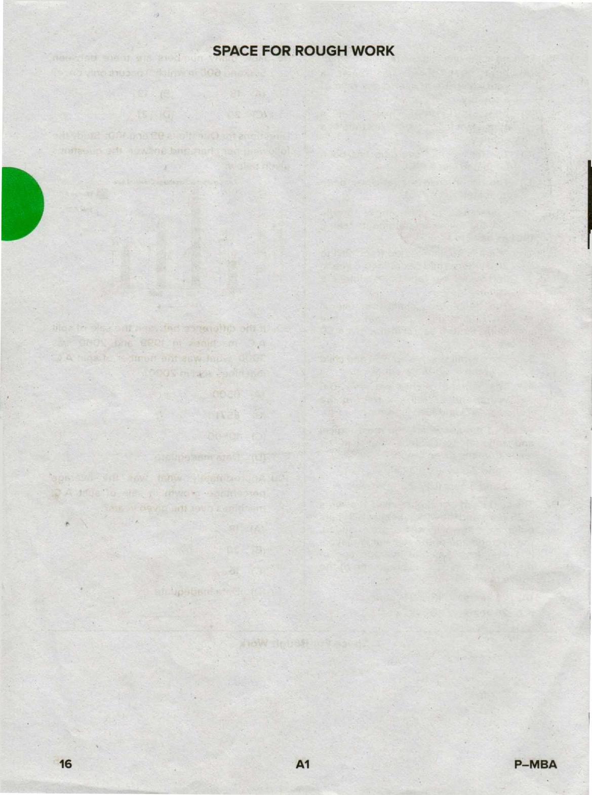 Karnataka PGCET 2020 MBA Question Paper - Page 16